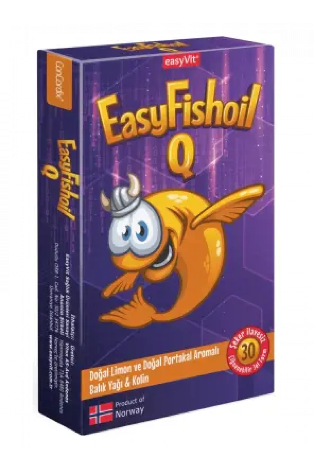 EasyFishoil Q Omega&Kolin Kids 30 Çiğnenebilir Jel Tablet