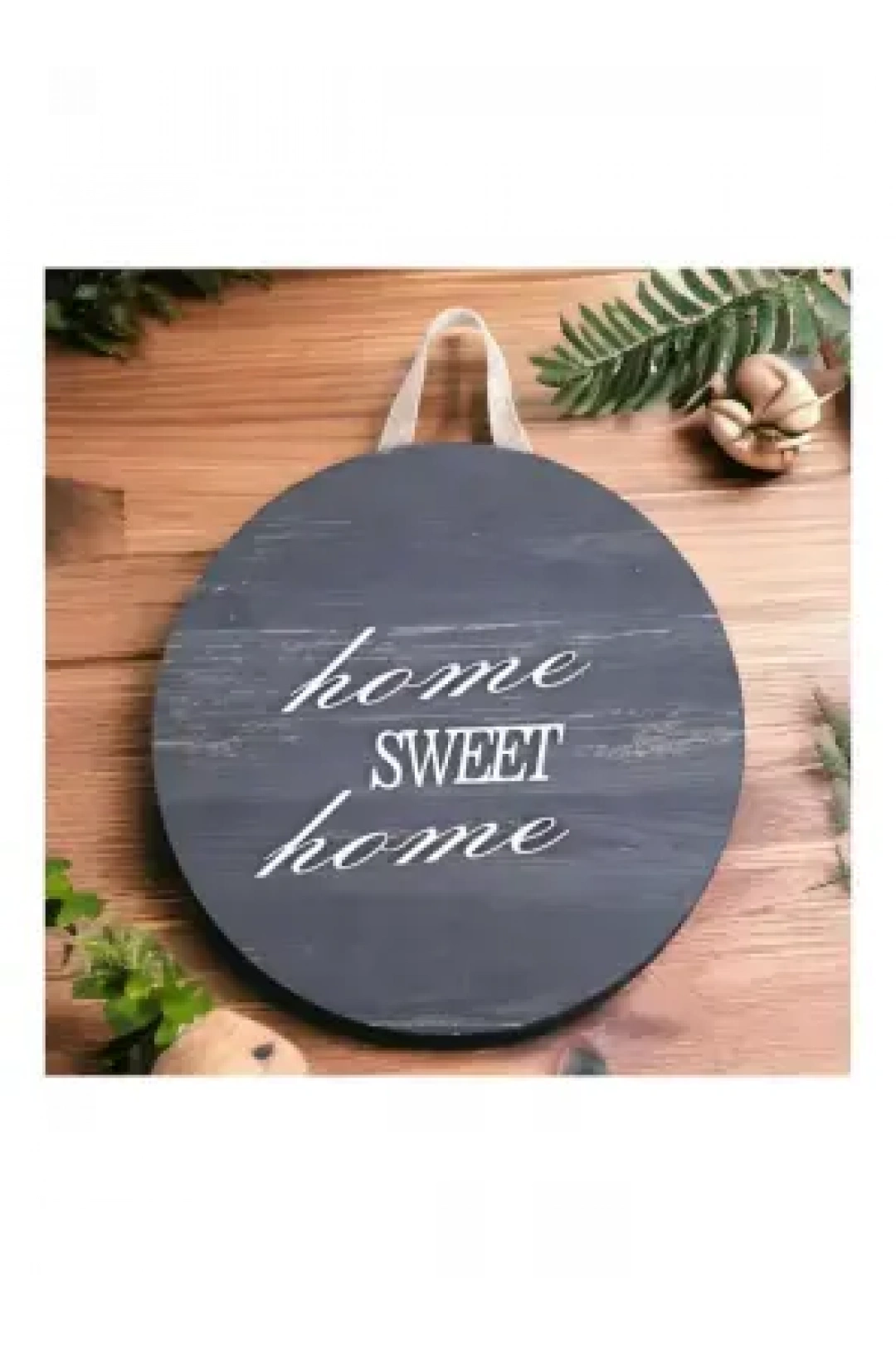 Ebruli Sanat Tasarım Home Sweet Home Ahşap Dekorasyon Kapı Süsü