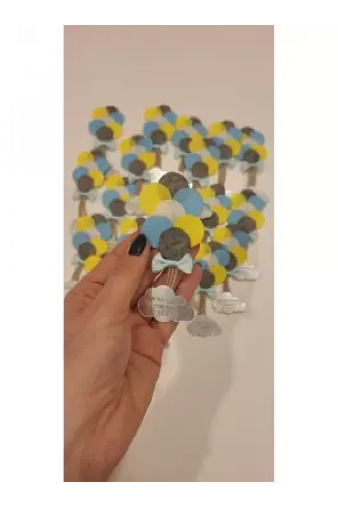 Ebruli Sanat Tasarım Keçe Pleksi Detaylı Sünnet Magneti 25 Adet