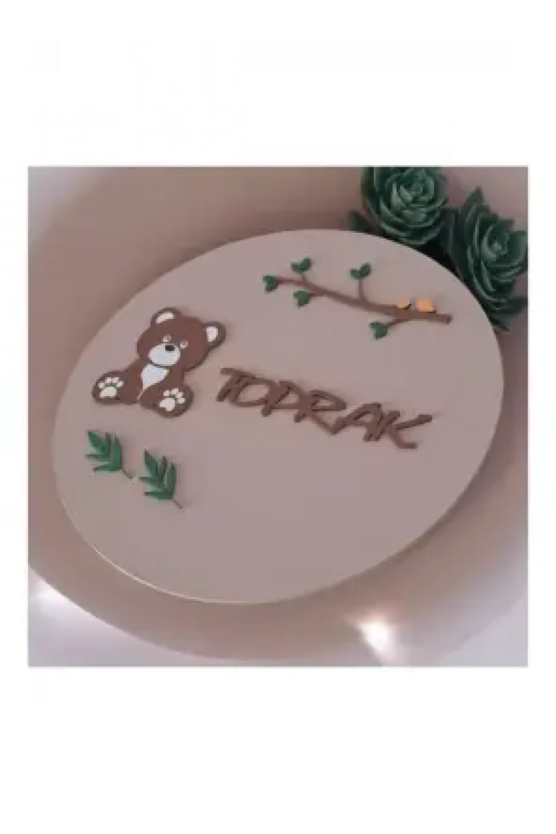 Ebruli Sanat Tasarım Kişiye Özel Tasarım Çocuk Odası Kapı Süsü