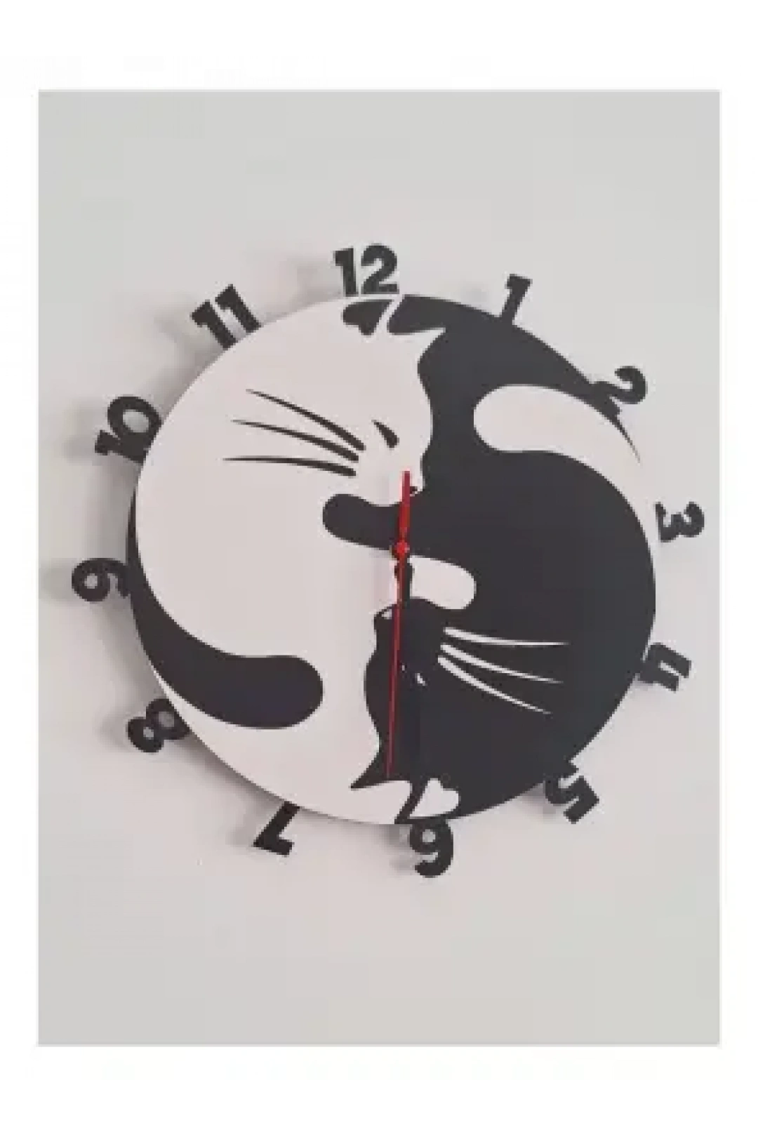 Ebruli Sanat Tasarım Özel Tasarım Yin Yang Tasarım Duvar Saati