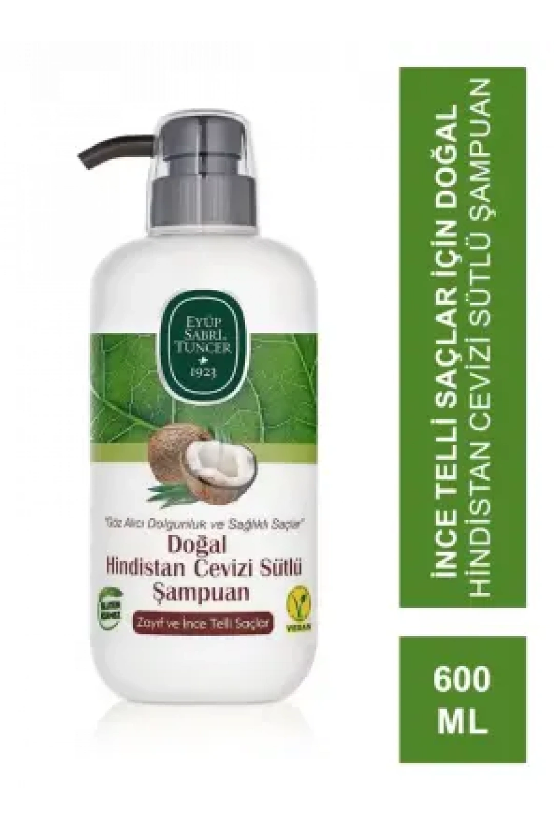 Eyüp Sabri Tuncer Doğal Hindistan Cevizi Sütlü Şampuan 600 ml