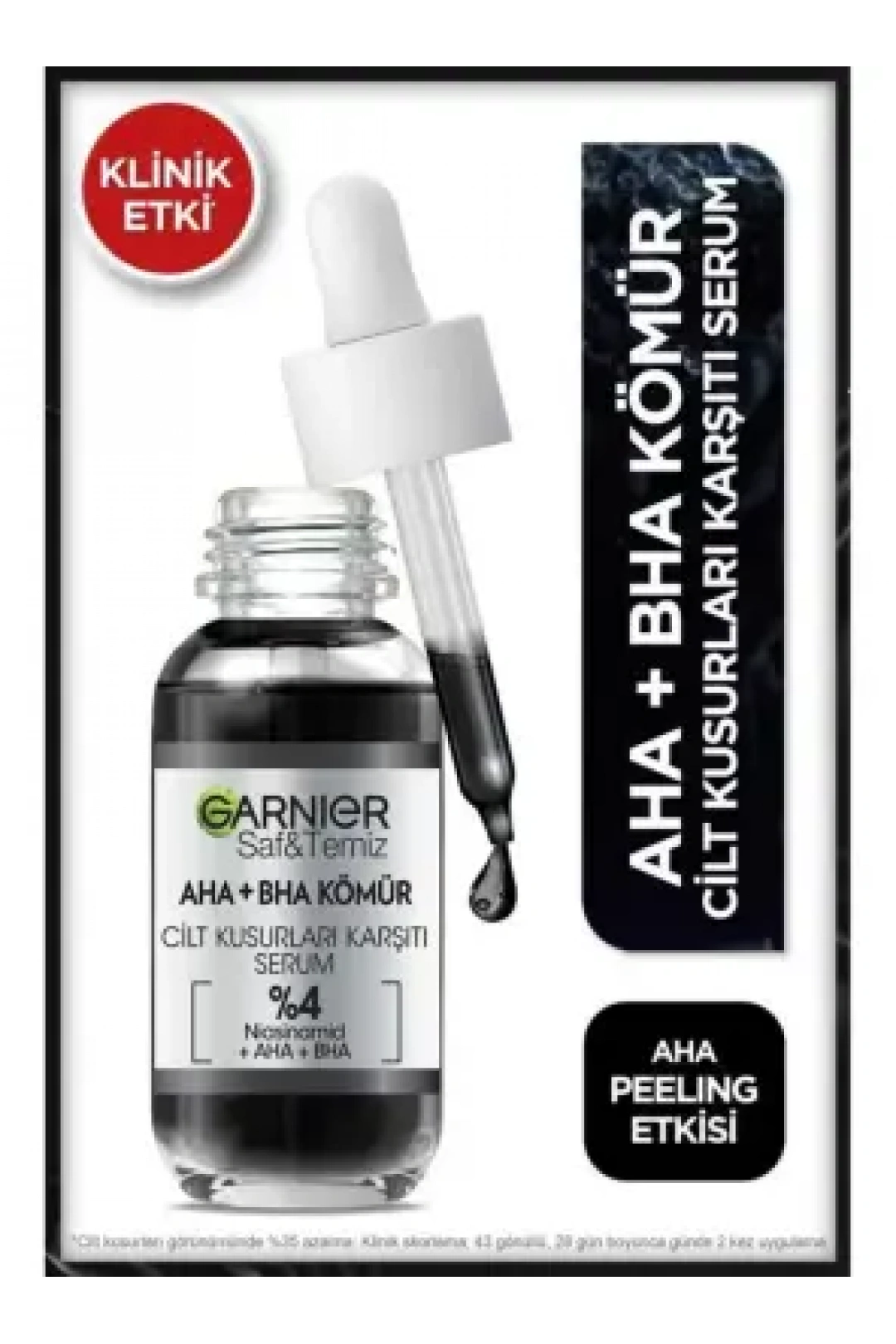 Garnier Aha+Bha Kömür Cilt Kusurları Karşıtı Serum %4 30 ml