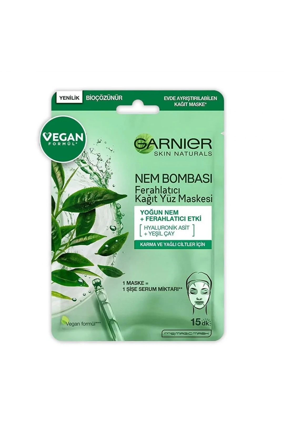 Garnier Nem Bombası Ferahlatıcı Kağıt Maske 28gr