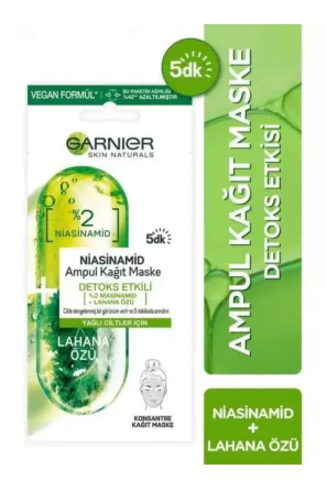 Garnier Niacinamide Detoks Etkili Ampul Kağıt Maske 15 gr