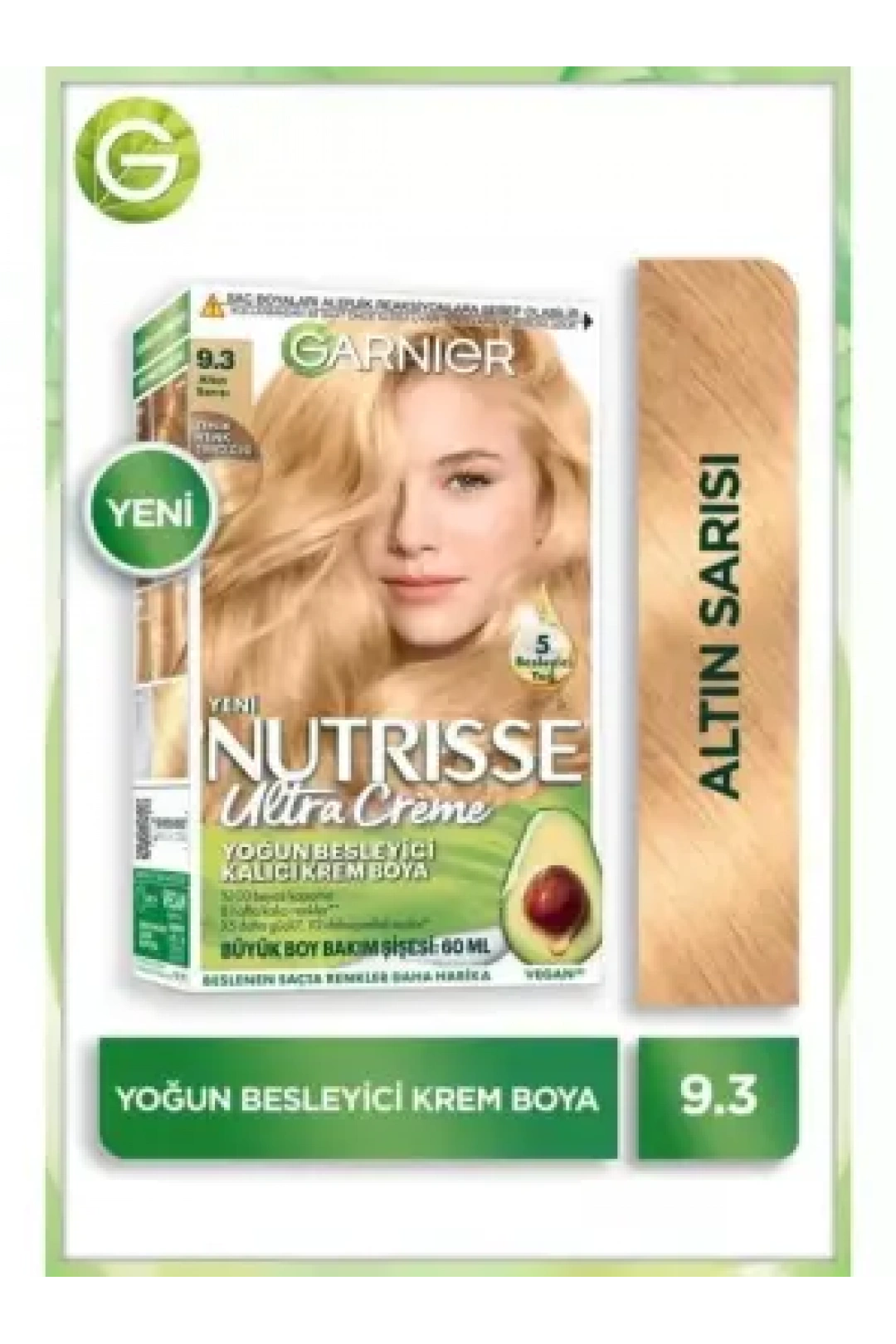 Garnier Nutrisse Ultra Creme 9.3 Altın Sarısı Yoğun Besleyici Kalıcı Krem Boya
