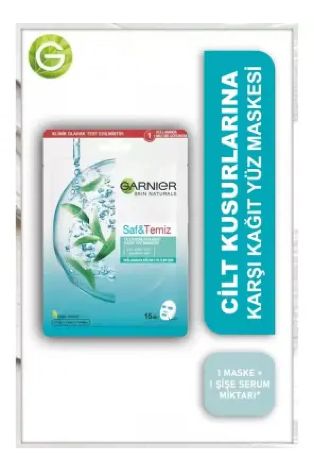 Garnier Saf&temiz Cilt Kusurları Karşıtı Kağıt Yüz Maskesi