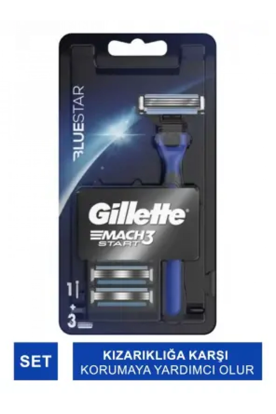 Gillette Mach 3 Start Bluestar Tıraş Makinası + 3 Yedek Bıçak