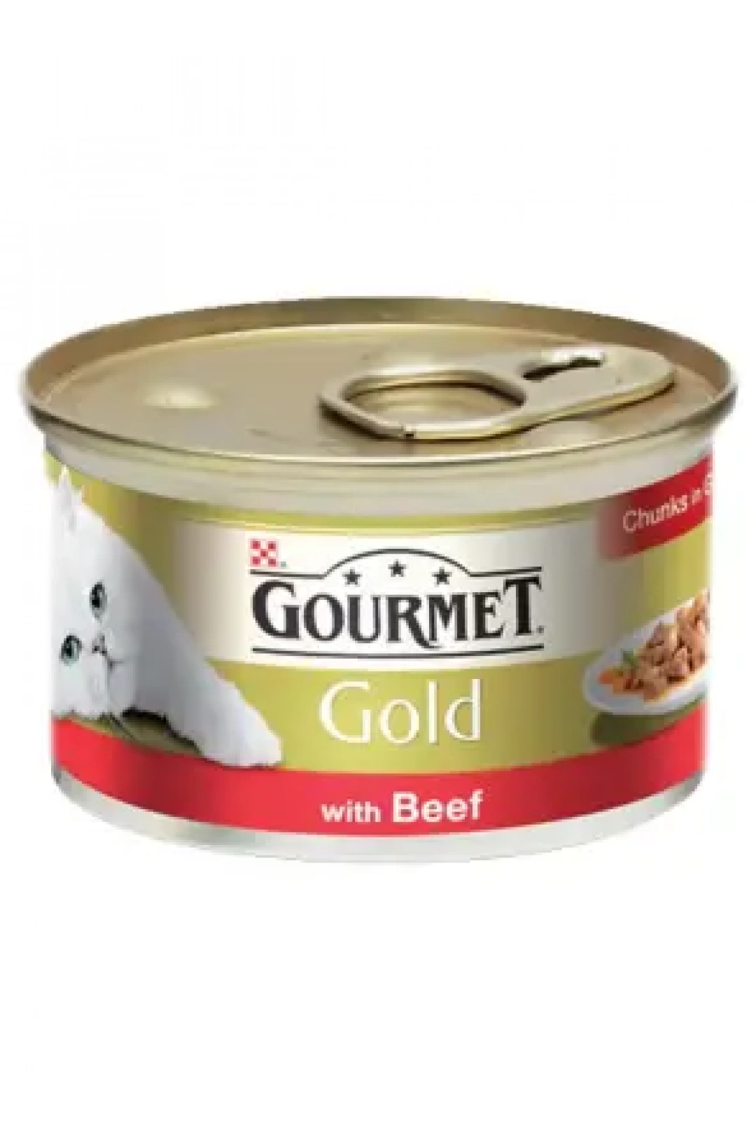 Gourmet Gold Parça Etli Sığır Etli Kedi Konservesi 85 Gr