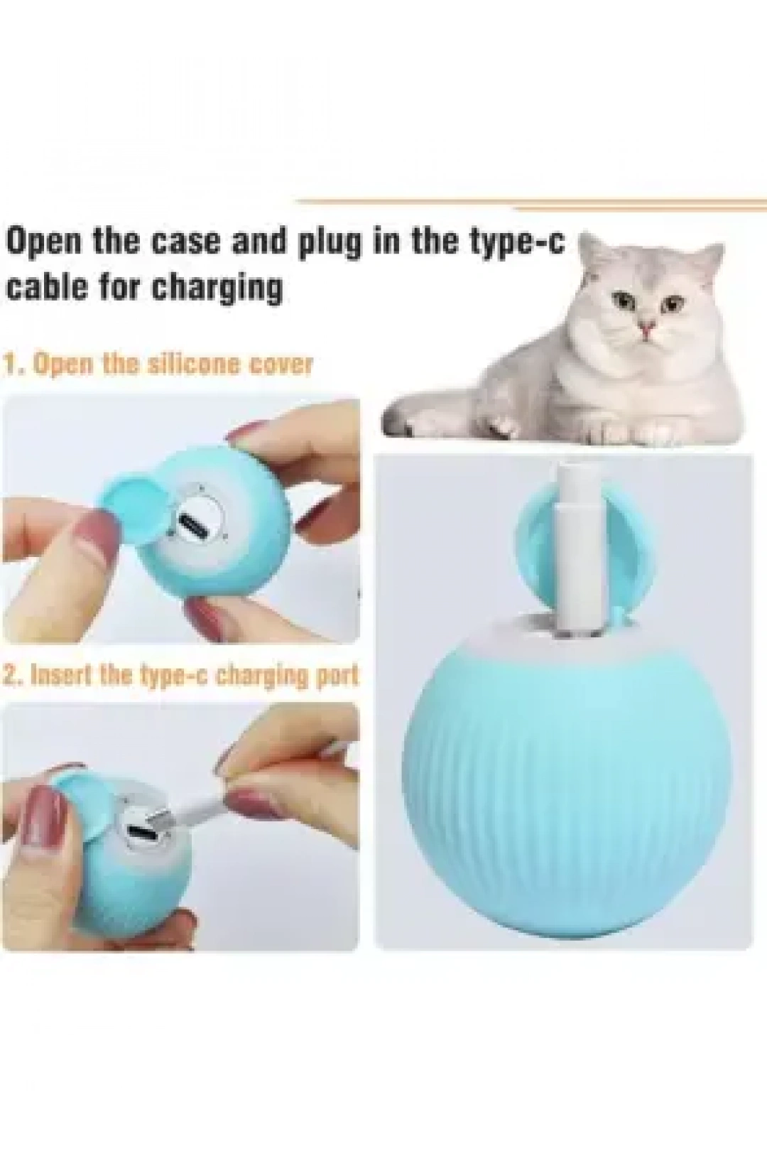 Hareketli Kedi Oyun Topu İnteraktif Top