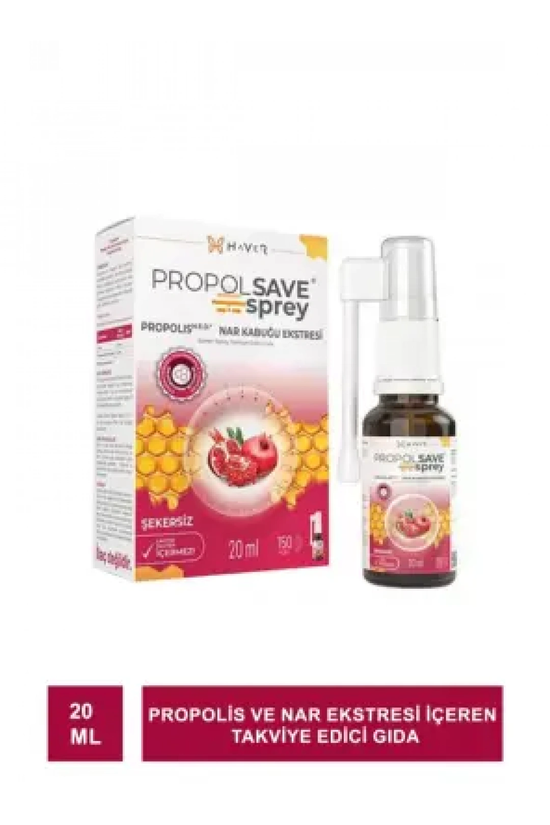 Haver Propolsave Propolis Nar Kubuğu Ekstresi Sprey 20 ml