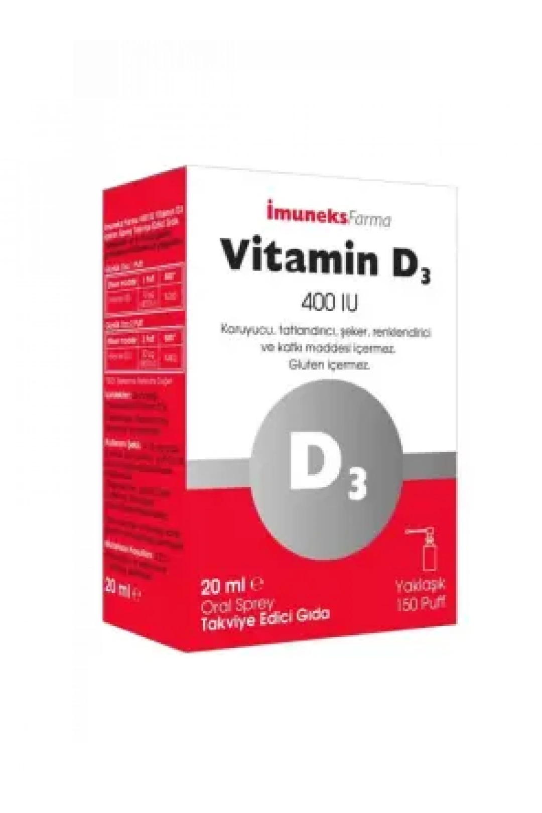 İmuneks Vitamin D3 400 IU 20 ml