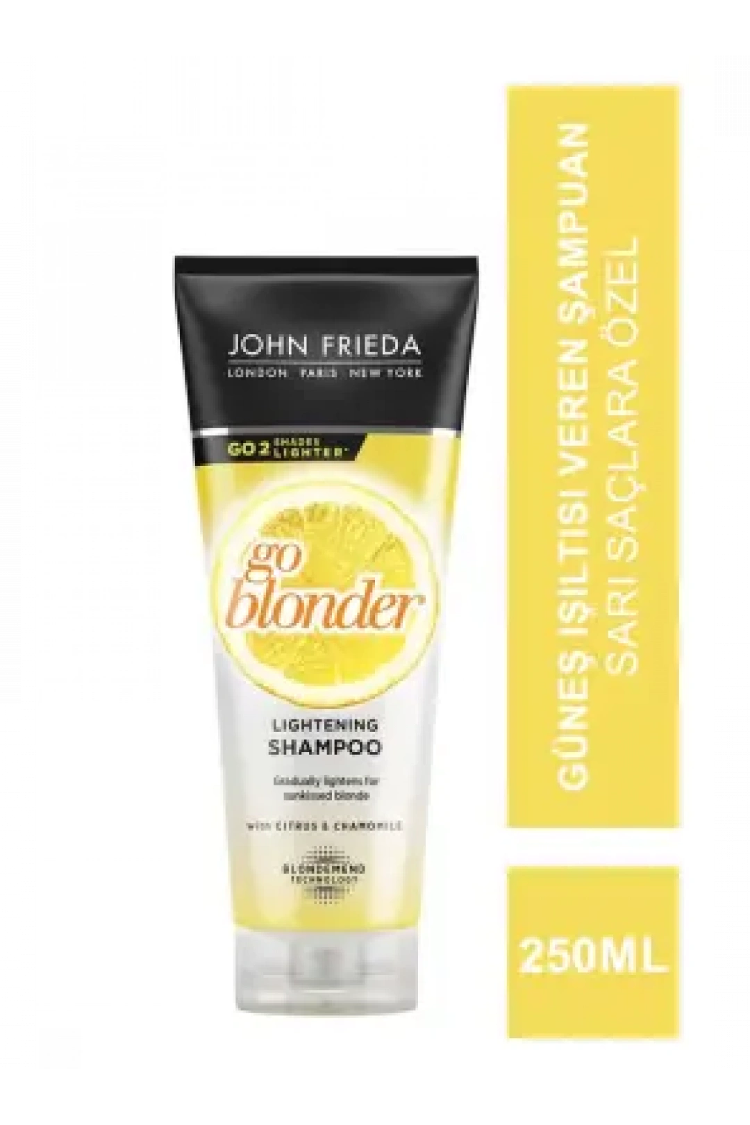 John Frieda Sheer Blonde Go Blonder Lightening Shampoo 250 ml Sarı Saçlara Özel Güneş Işıltısı Veren Şampuan