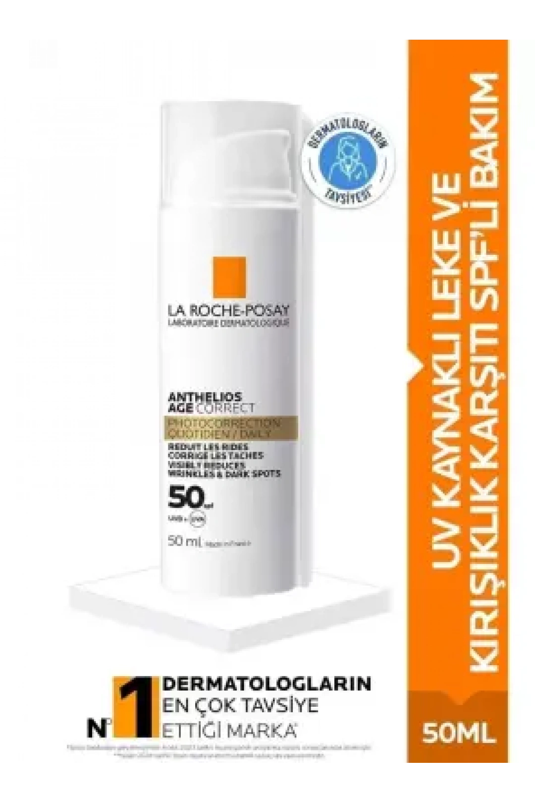 La Roche Posay Anthelios Age Correct Spf 50 Leke ve Kırışıklık Karşıtı  Güneş Kremi 50 ml