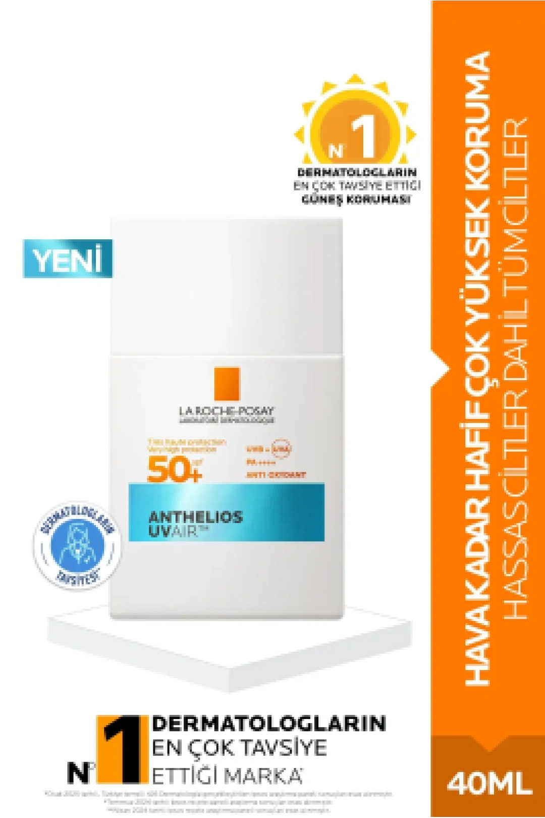 La Roche Posay Anthelios UV Air SPF50+ Yüz Güneş Kremi 40 ml