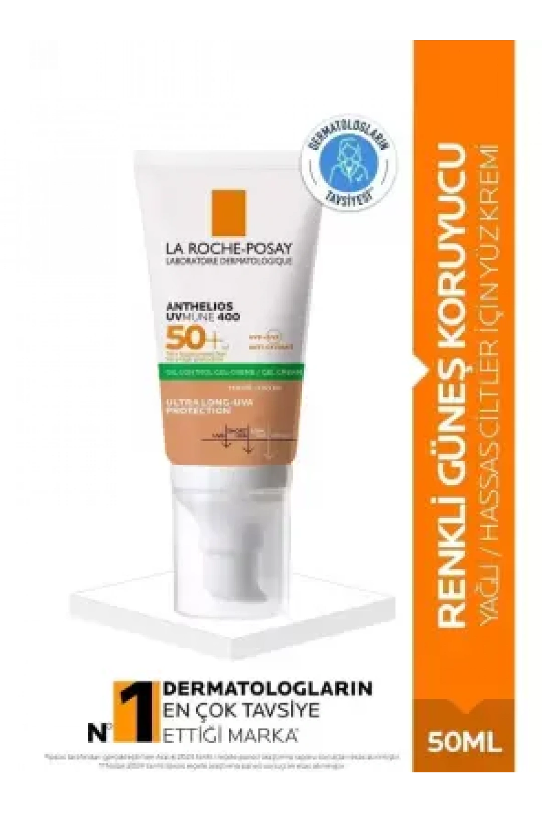 La Roche Posay Anthelios Uvmune 400 Oil Control Renkli Gel Cream SPF 50+ 50 ml