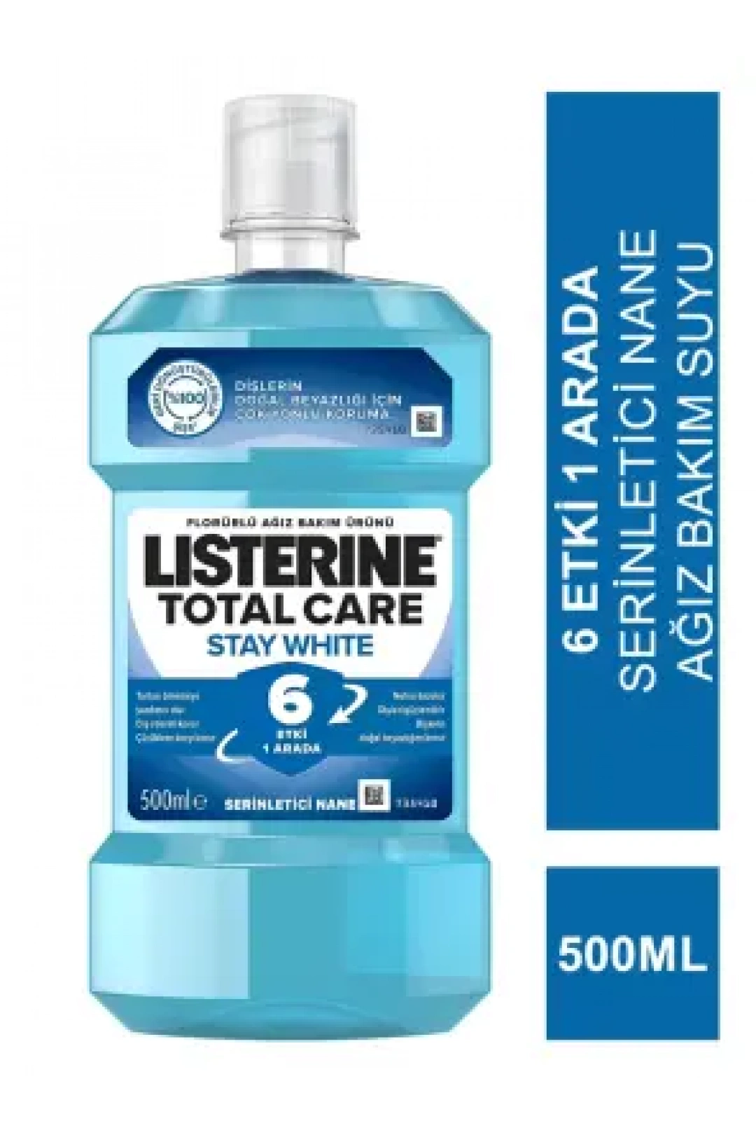 Listerine Total Care Stay White Ağız Gargarası 500 ml - Serinletici Nane