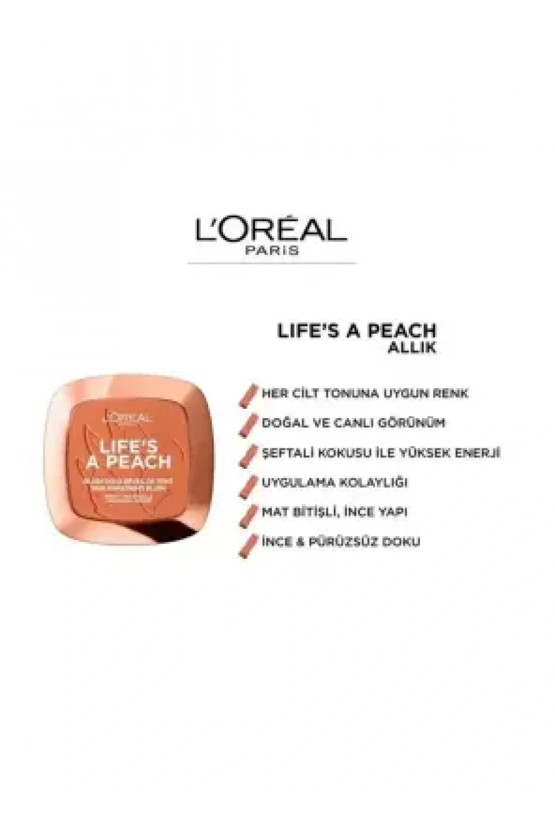 Loreal Paris Blush of Paradise Lifes a Peach Allık 9gr