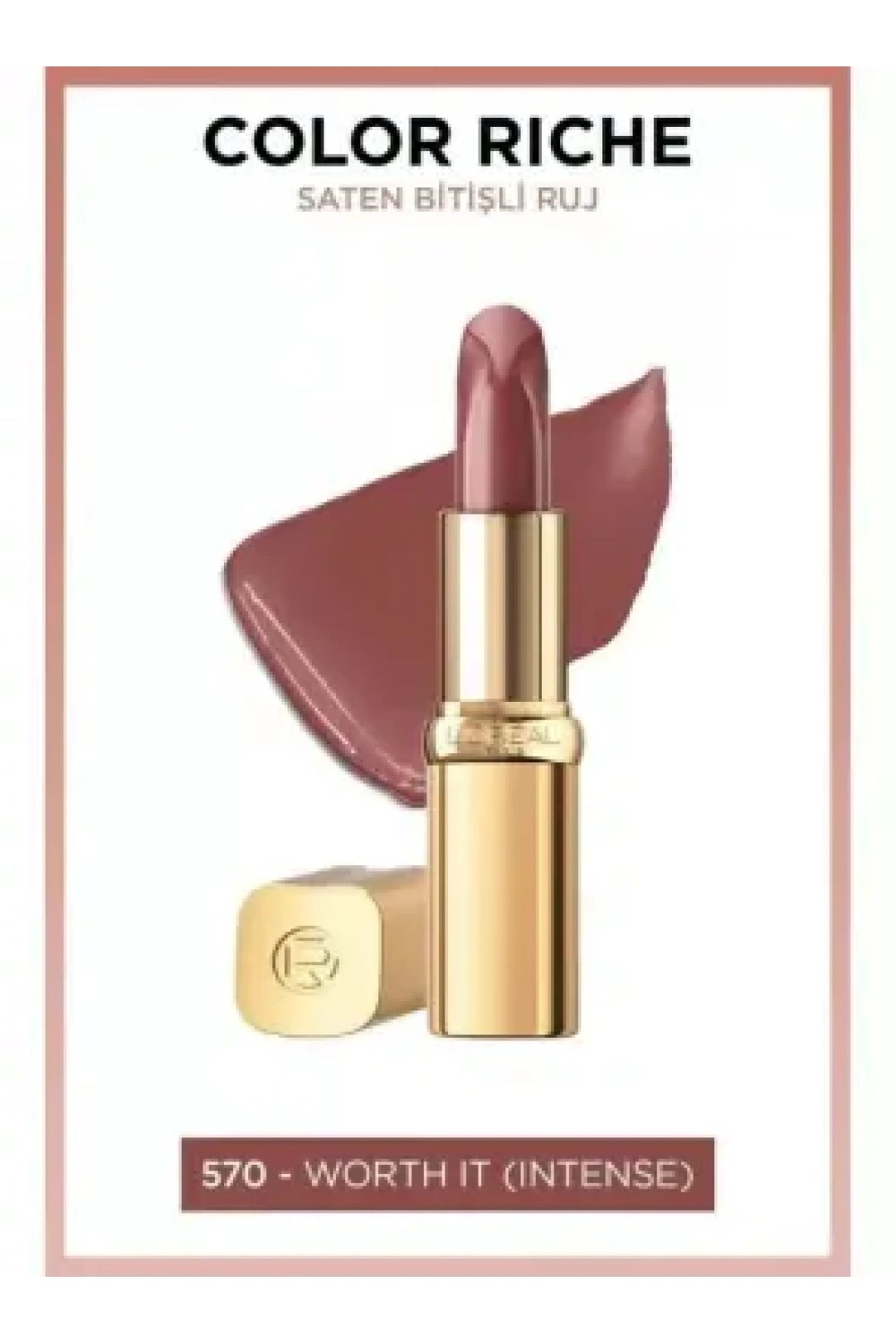 Loreal Paris Color Riche Saten Bitişli Ruj - 570 Worth It -Intense-