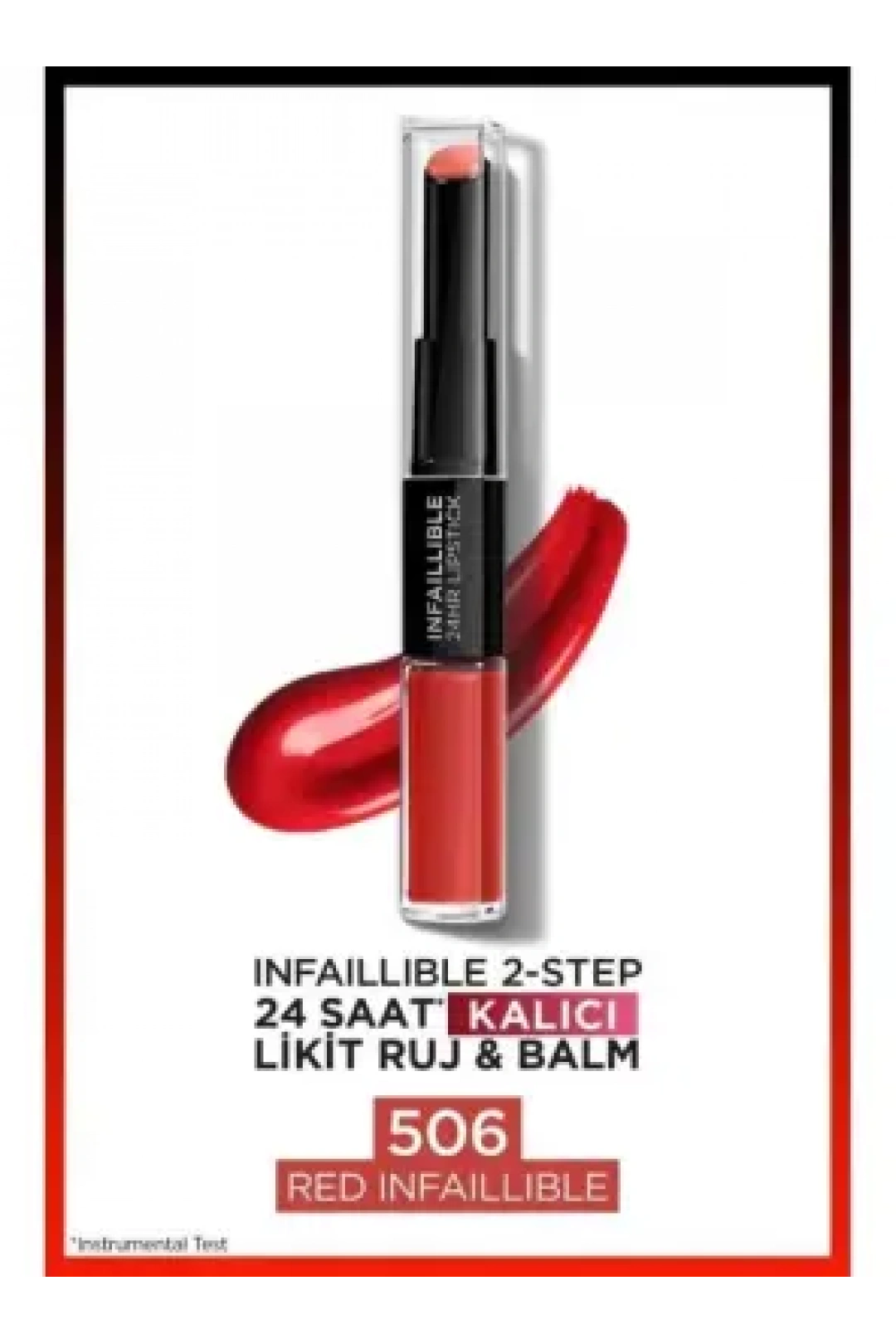 Loreal Paris Infaillible 2-Step 24 Saat Kalıcı Likit Ruj & Balm - 506 Red Infaillible