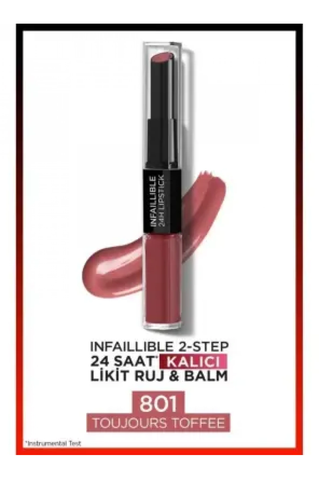 Loreal Paris Infaillible 2-Step 24 Saat Kalıcı Likit Ruj & Balm - 801 Toujours Toffee