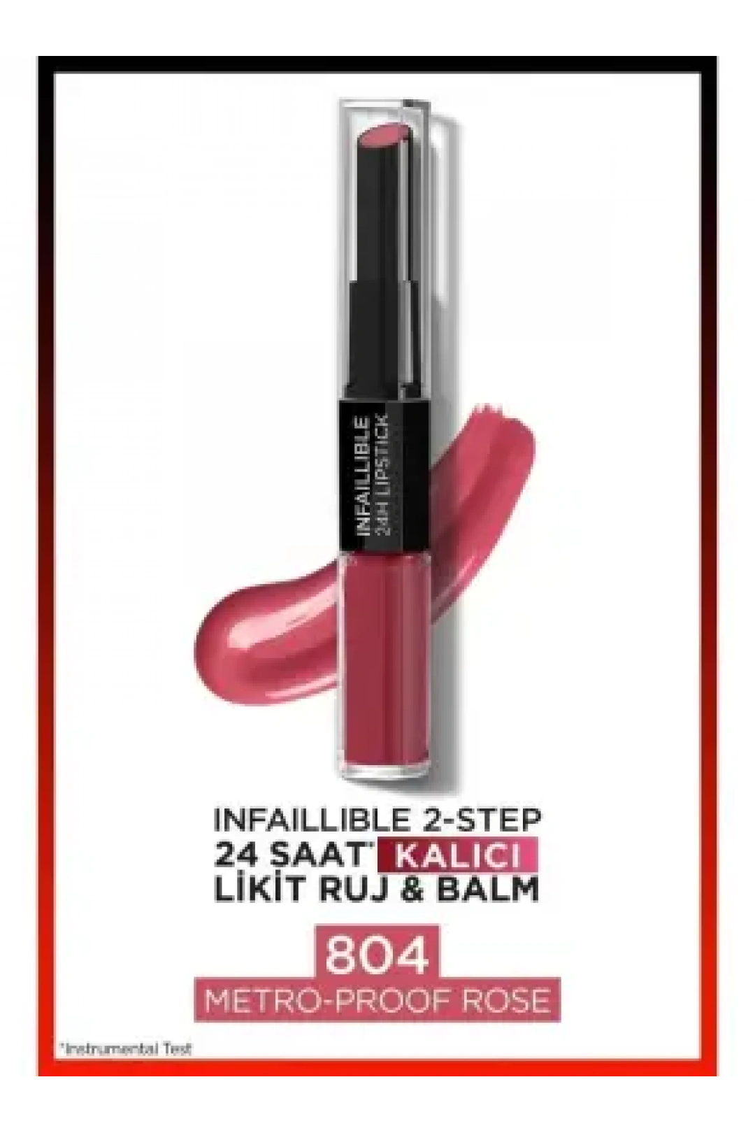 Loreal Paris Infaillible 2-Step 24 Saat Kalıcı Likit Ruj & Balm - 804 Metro-Proof Rose