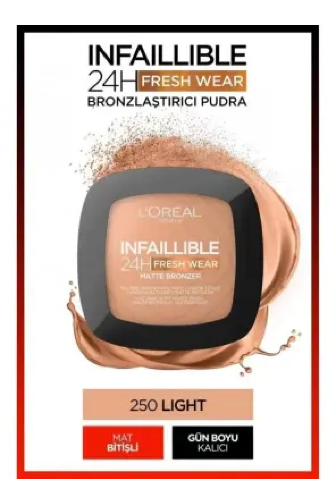 Loreal Paris Infaillible 24H Fresh Wear Bronzlaştırıcı Pudra - 250 Light 9gr