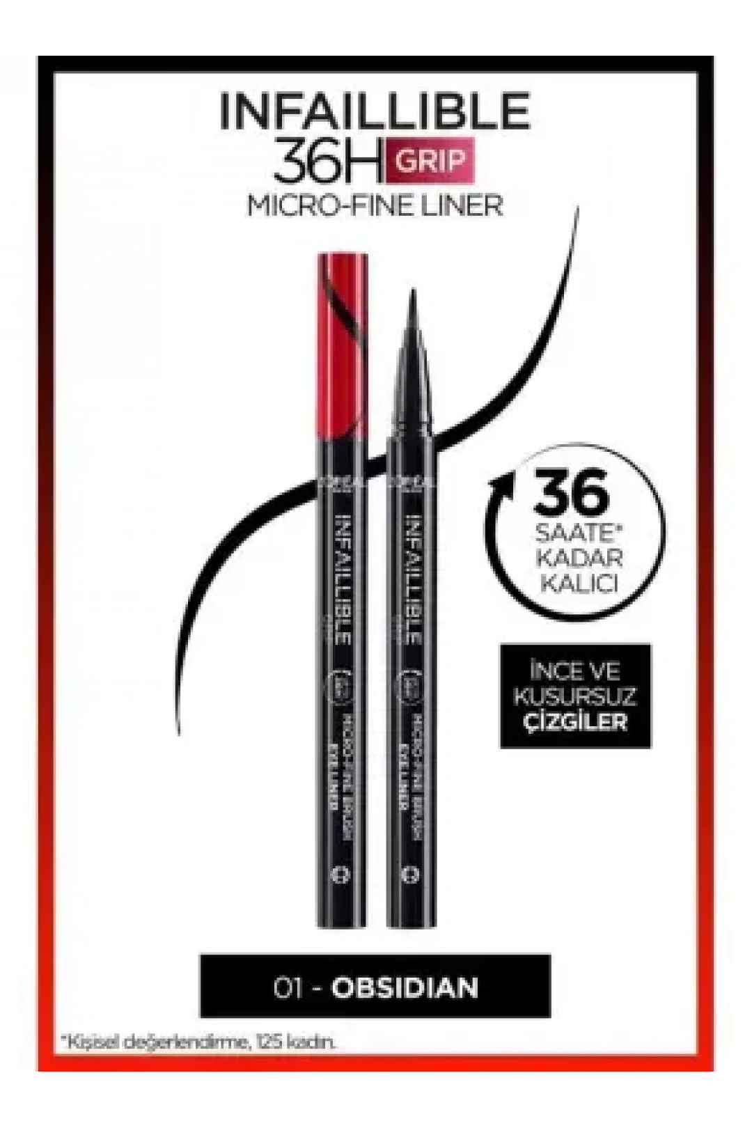 Loreal Paris Infaillible 36H Grip Micro Fine Eyeliner 01 Obsidian - Siyah