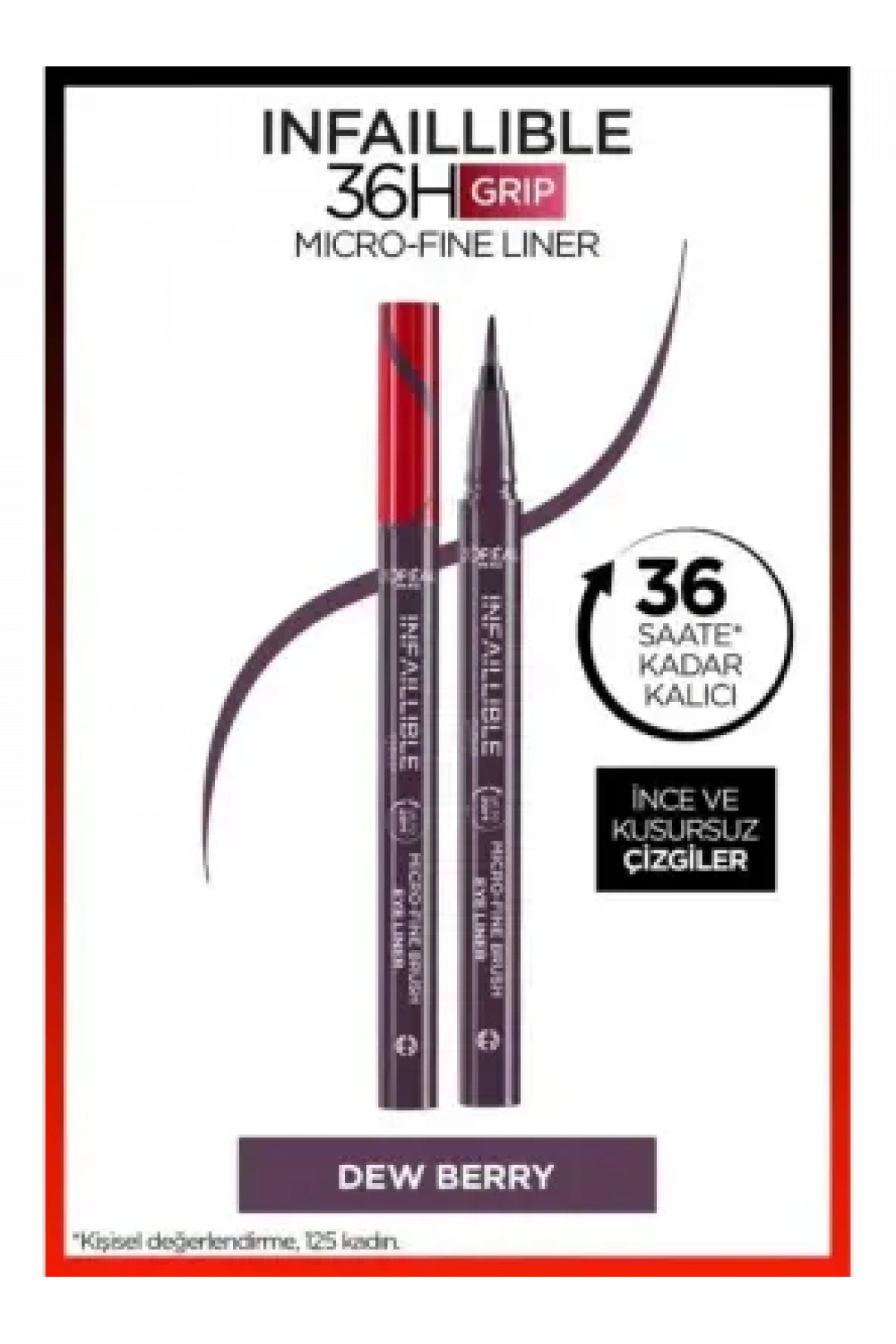 Loreal Paris Infaillible 36H Grip Micro Fine Eyeliner 04 DEW BERRY -Mor-