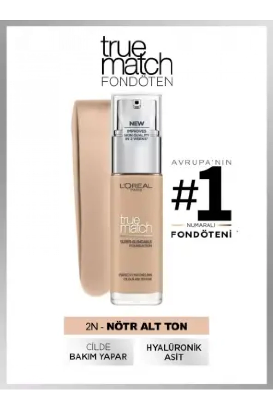Loreal Paris True Match Bakım Yapan Fondöten - 2N Neutral Undertone 30ml