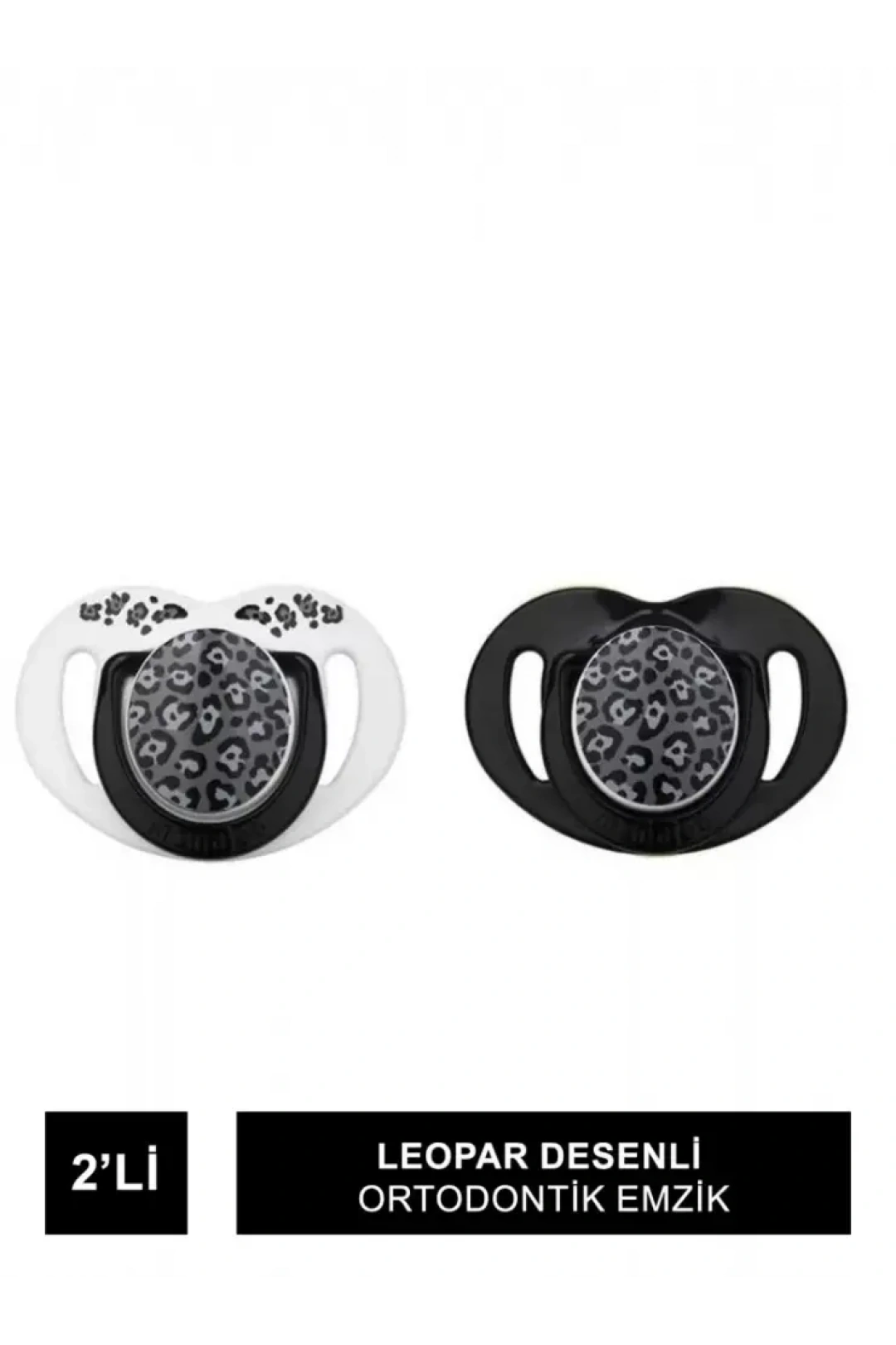 Mamajoo Sterilizasyon & Saklama Kutulu Leopar Desenli İkili Ortodontik Emzik 0 Ay+