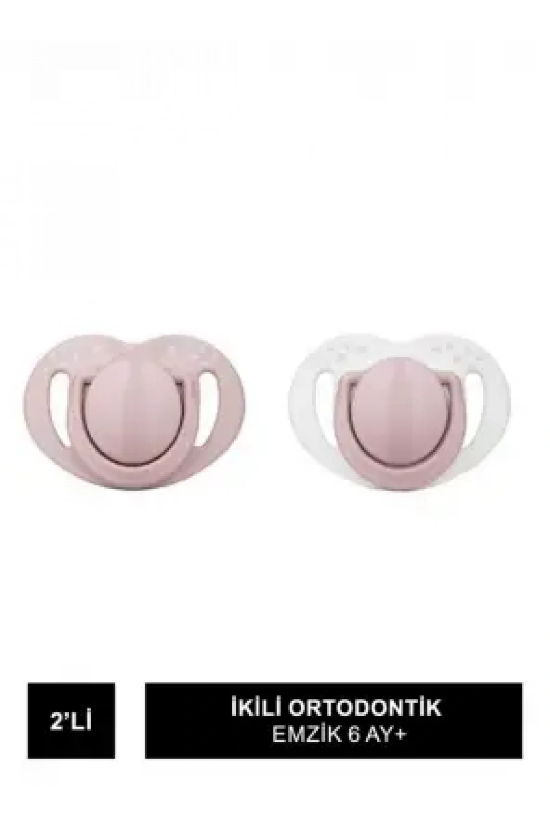 Mamajoo Sterilizasyon & Saklama Kutulu Powder Pink Desenli İkili Ortodontik Emzik 6 Ay+