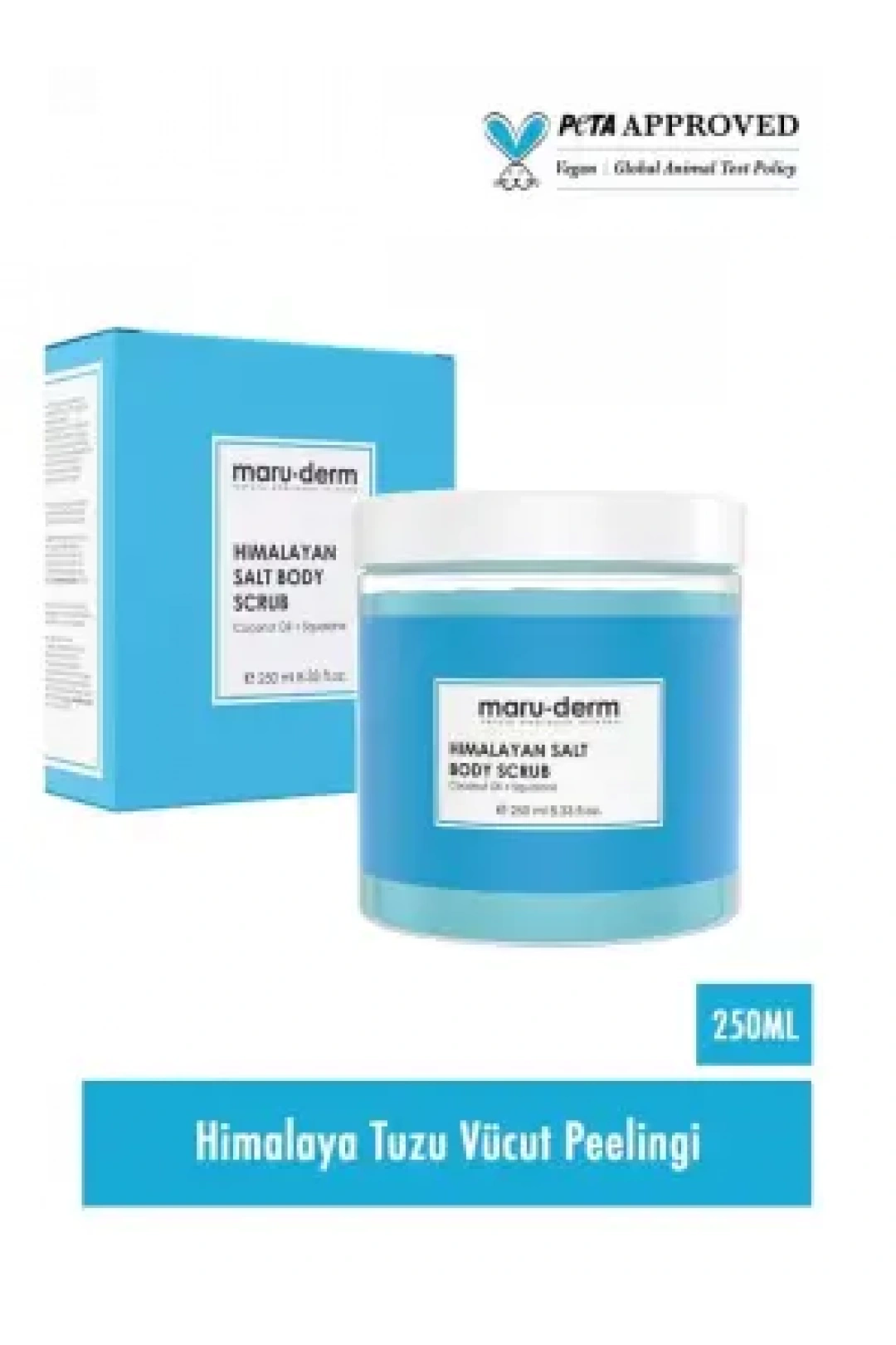Maruderm Body Scrub | Himalaya Tuzu Vücut Peelingi | Squalane + Hindistan Cevizi Yağı 250 ML