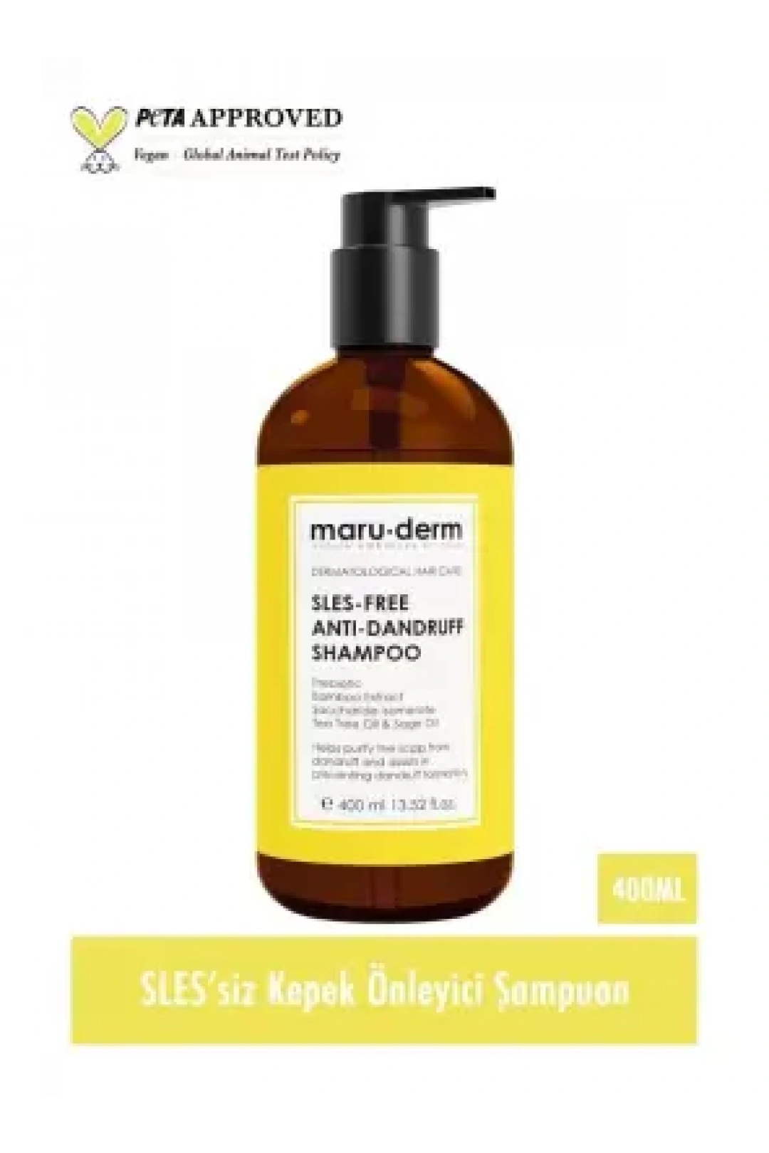 Maruderm Kepeğe Karşı Etkili Sülfatsız Şampuan 400 ml Normal/Yağlı Saçlar