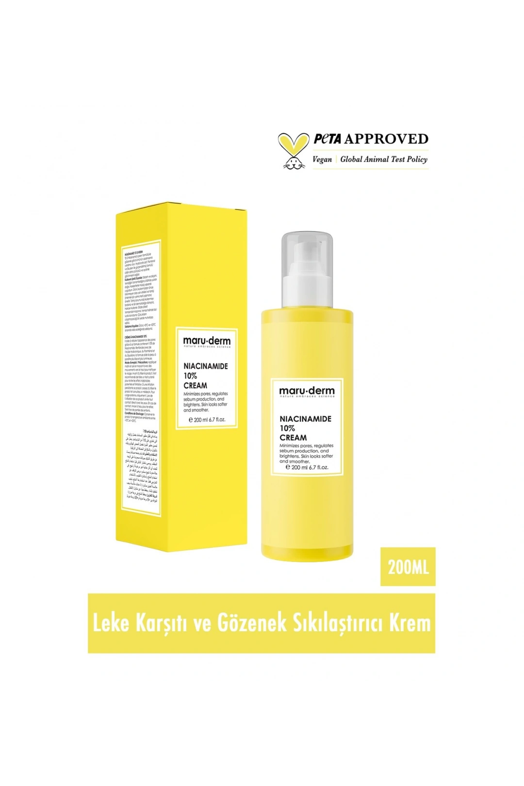 Maruderm Niacinamide %10 Leke Karşıtı Ve Gözenek Sıkılaştırıcı Krem 200 ml
