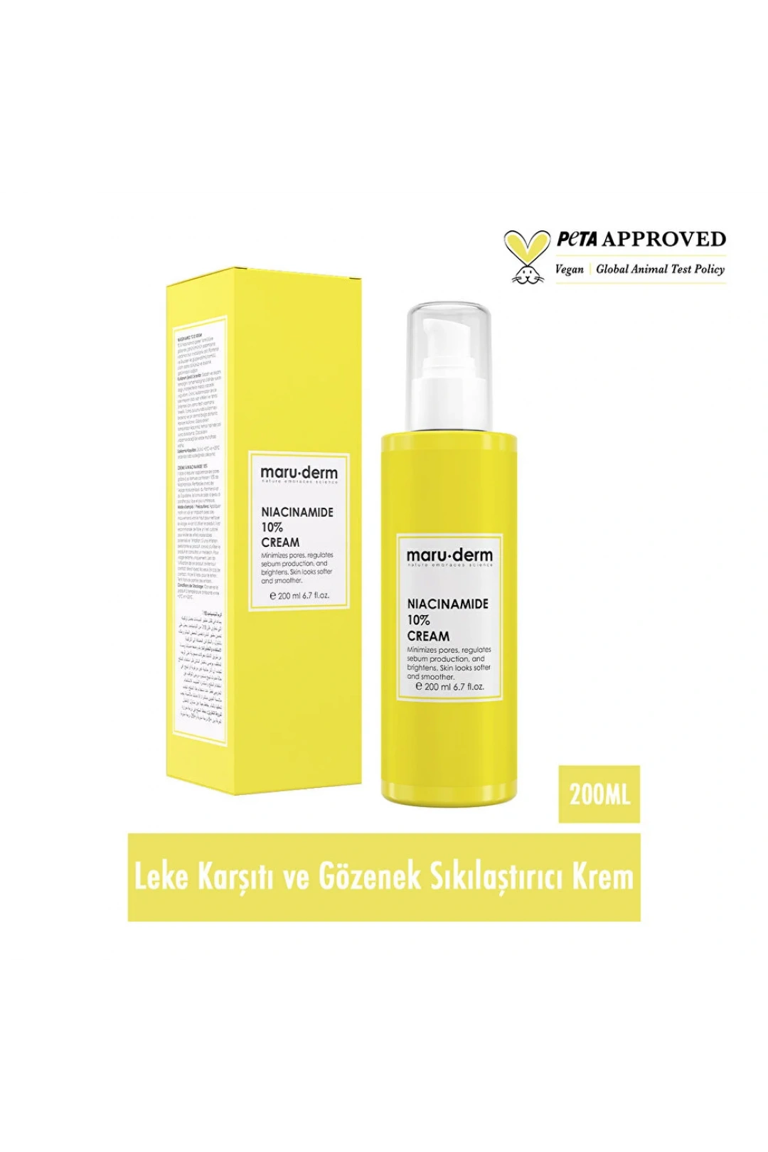 Maruderm Niacinamide %10 Leke Karşıtı Ve Gözenek Sıkılaştırıcı Krem 200 ml