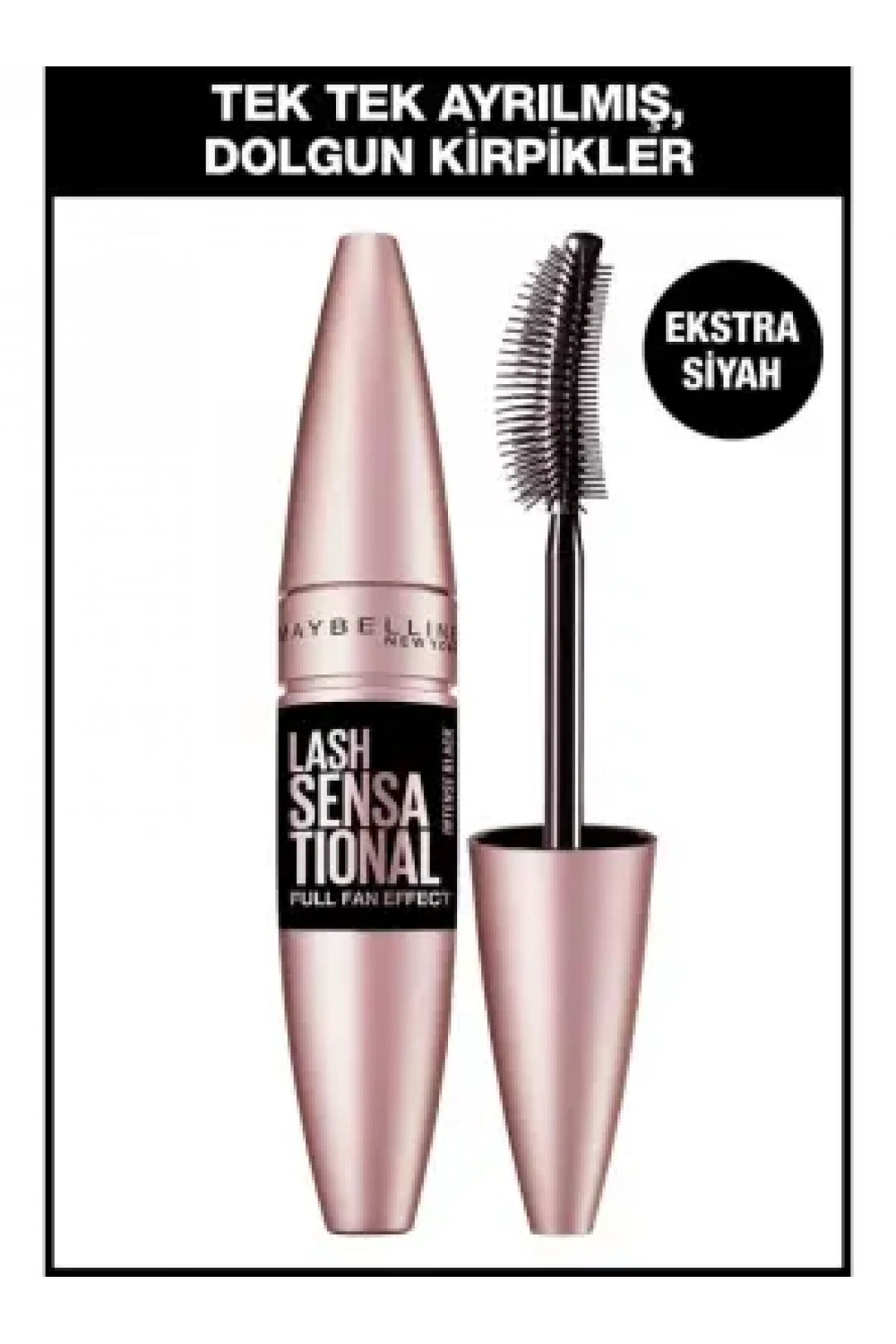 Maybelline New York Lash Sensational Yelpaze Etkili Siyah Maskara 9,5 ml
