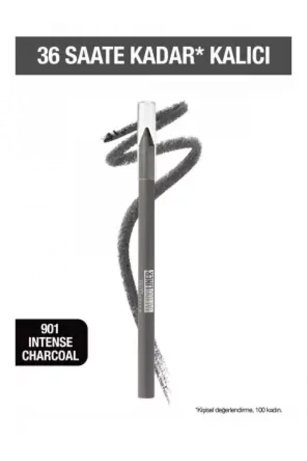 Maybelline New York Maybelline Tattoo Liner Jel Göz Kalemi - 901 İntense Charcoal Kurşuni Gri