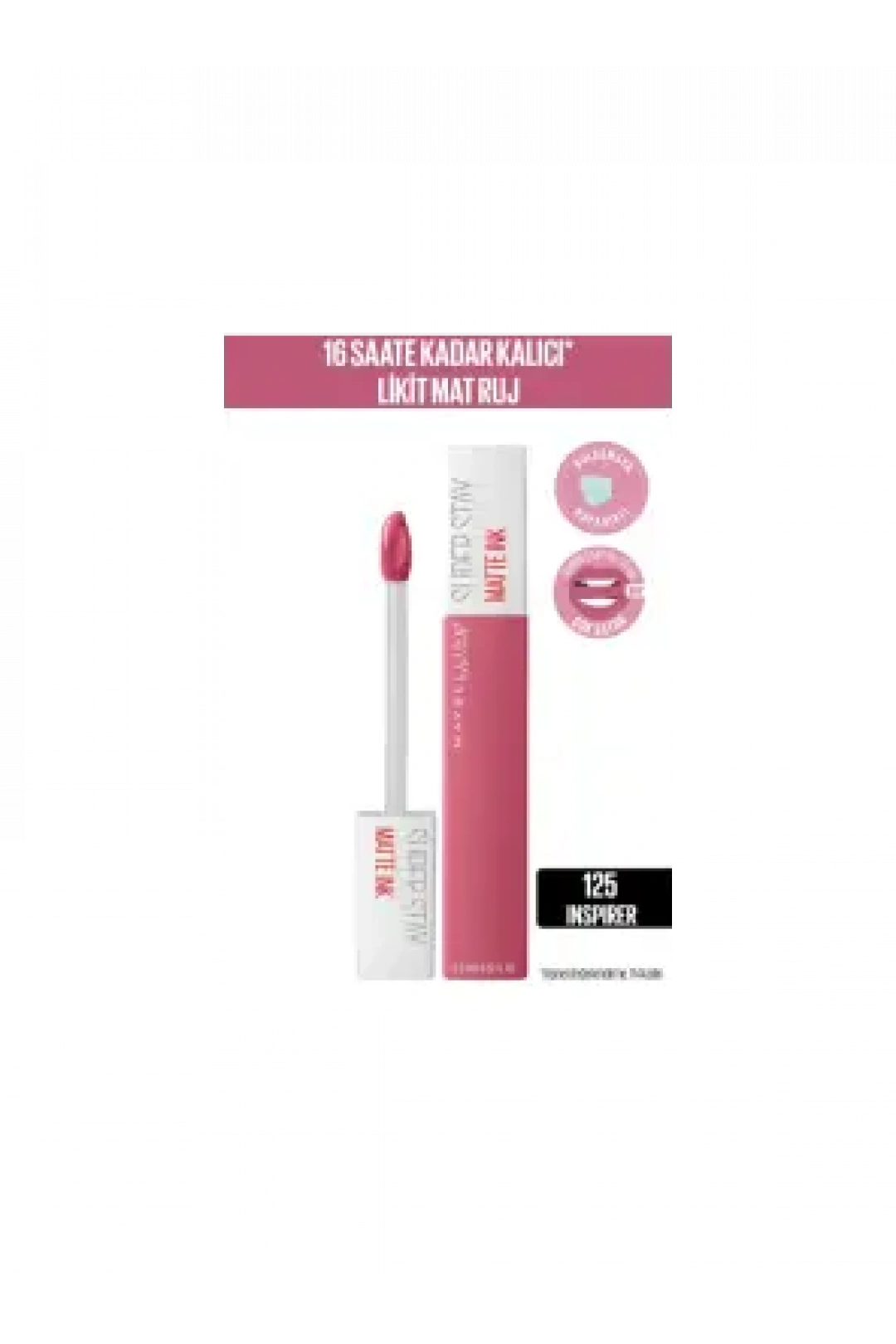 Maybelline New York Super Stay Matte Ink Likit Mat Ruj -Bricks NU 125 INSPI