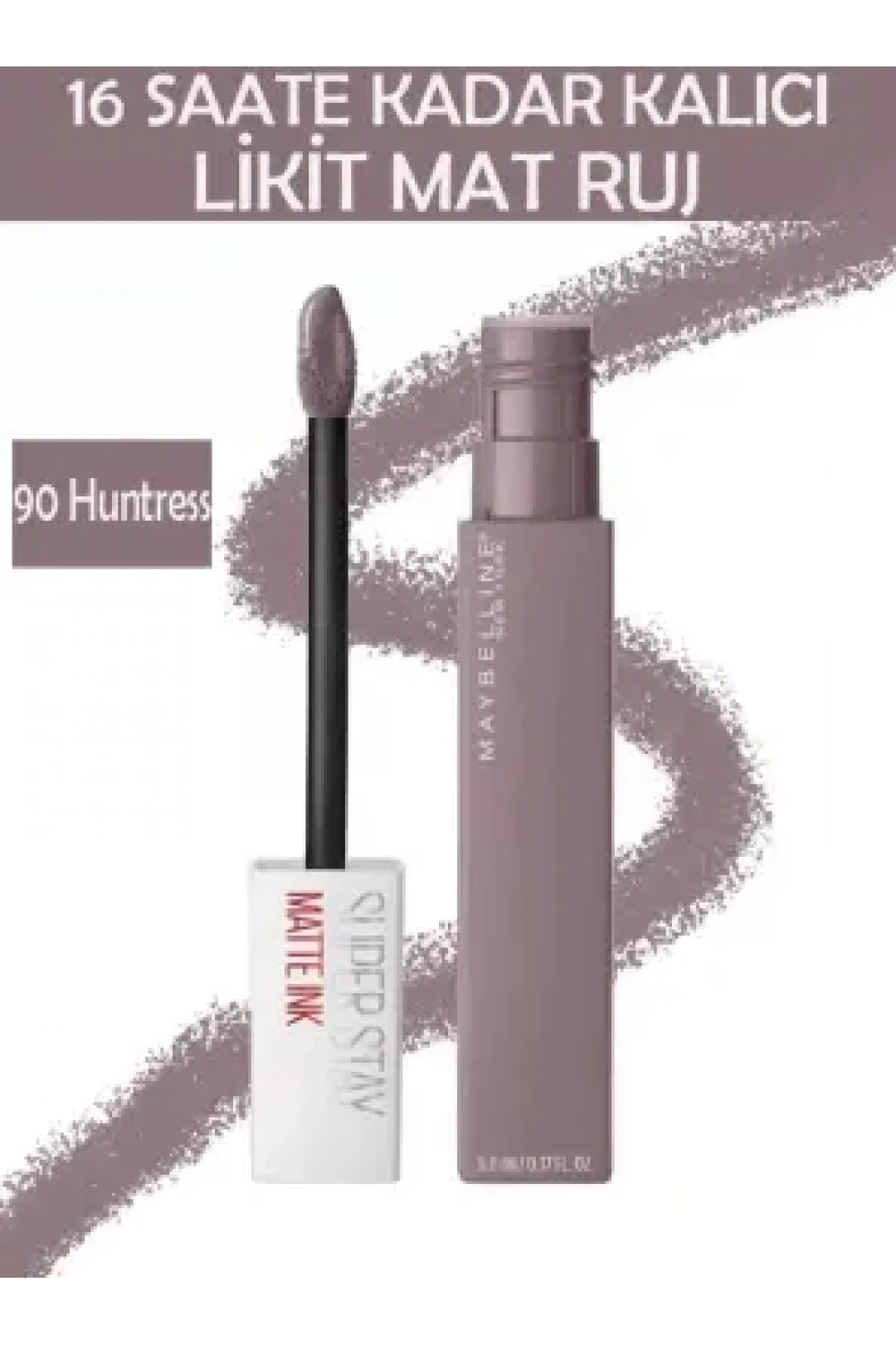 Maybelline New York Super Stay Matte Ink Unnude Likit Mat Ruj - 90 Huntress - Gri