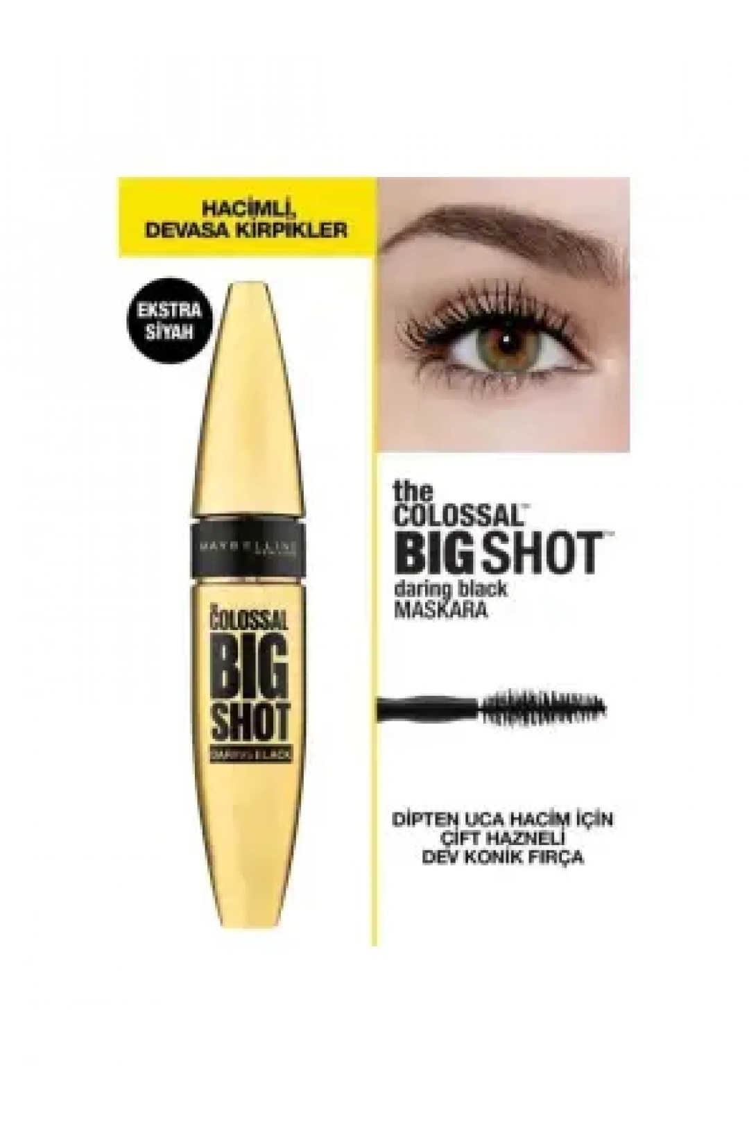 Maybelline New York The Colossal Big Shot Daring Black Maskara - Ekstra Siyah
