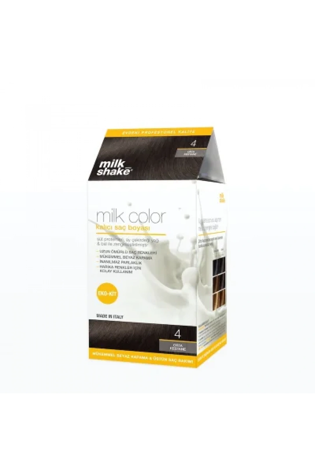 Milk Shake Milk Color Eko Kit Saç Boyası Orta Kestane -4 (KÖPÜKSÜZ)