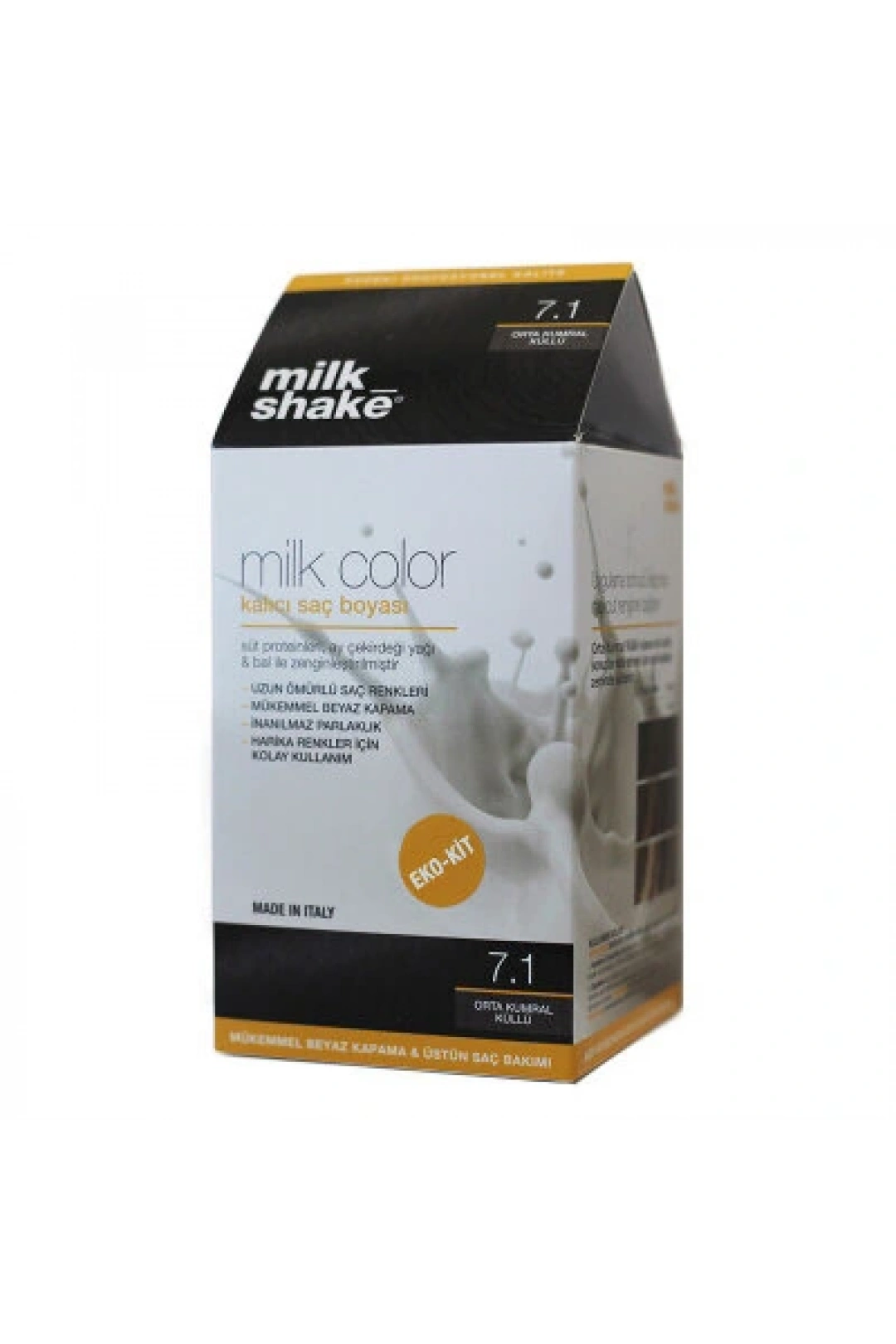 Milk Shake Milk Color Eko Kit Saç Boyası Orta Kumral Küllü - 7.1 (KÖPÜKSÜZ)