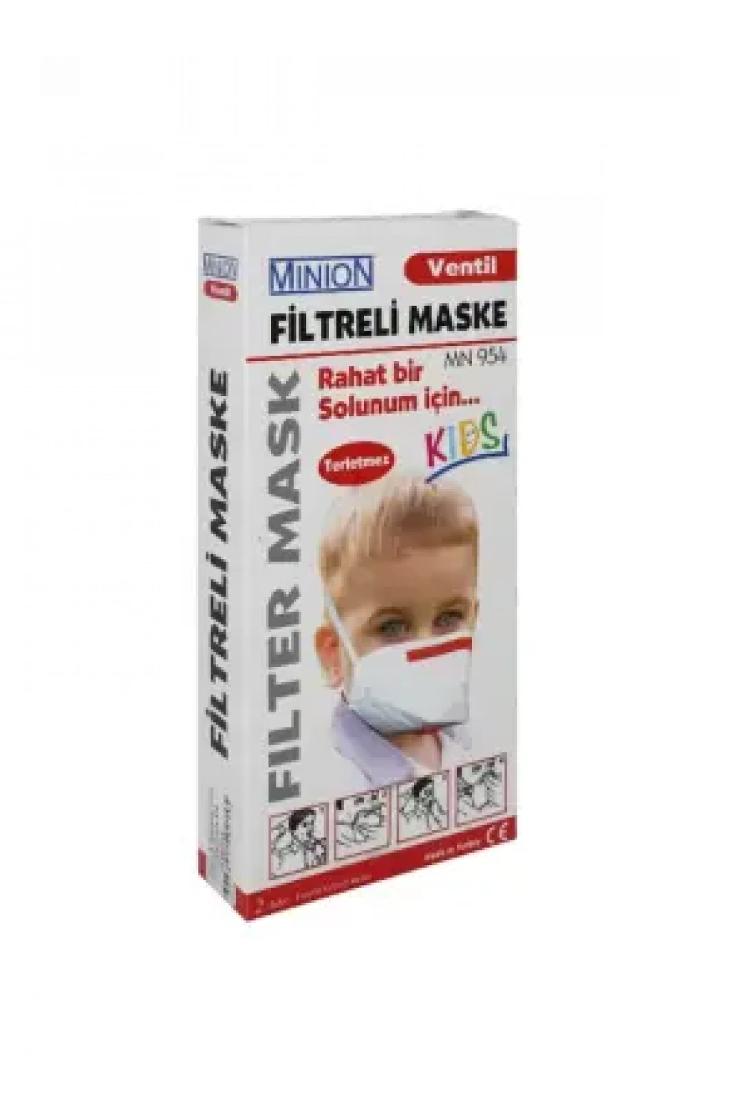 Minion Filtreli Çocuk Maske 2li MN 954