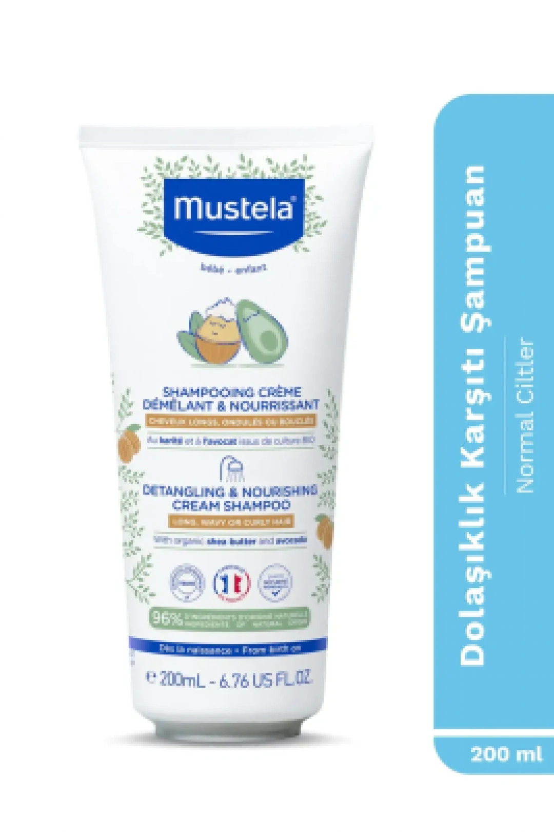 Mustela Detangling & Nourishing Cream Shampoo ( Kolay Tarama Sağlayan Şampuan ) 200 ml