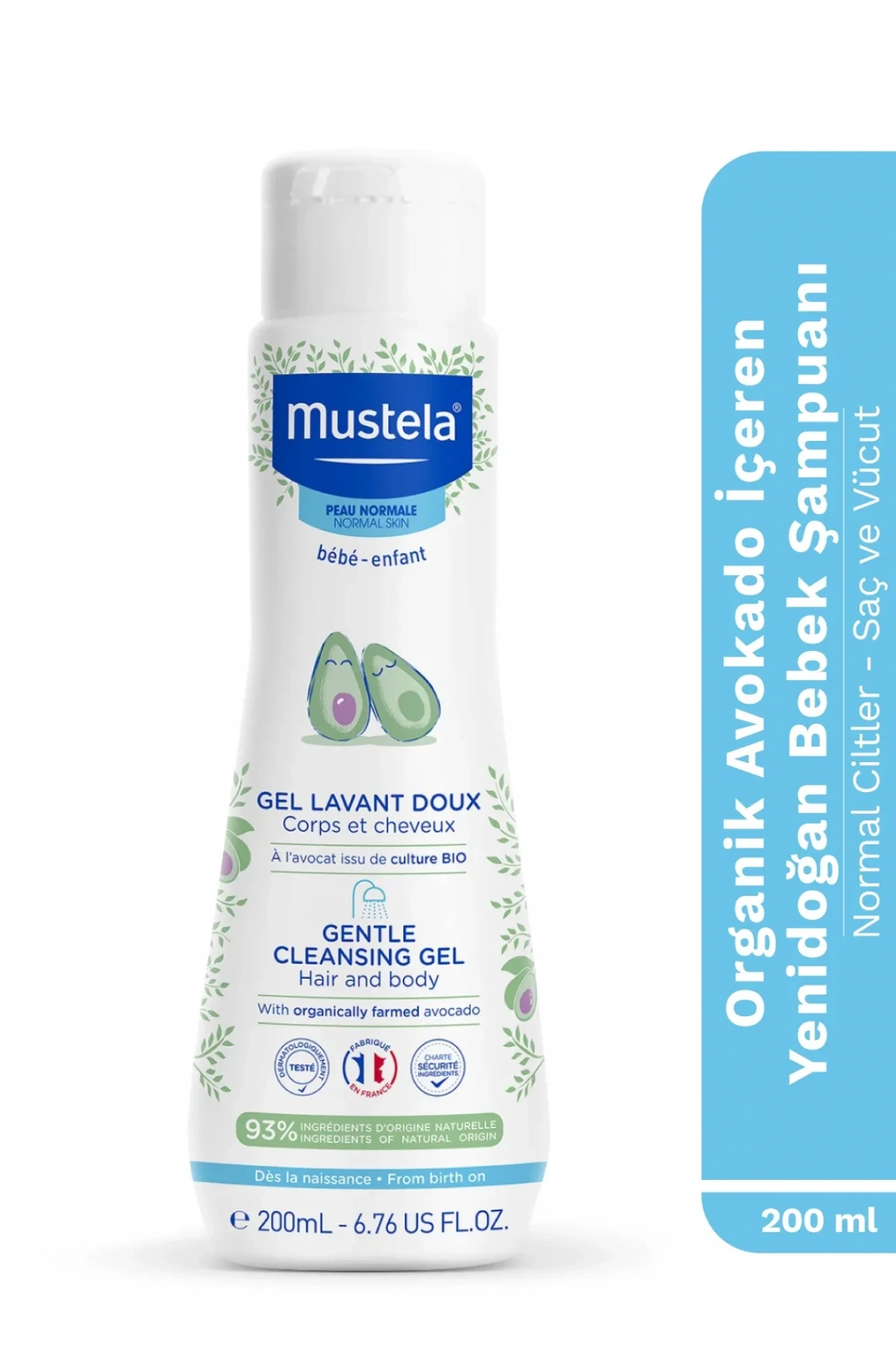 Mustela Gentle Cleansing Gel 200 ml Yenidoğan Bebek Şampuanı