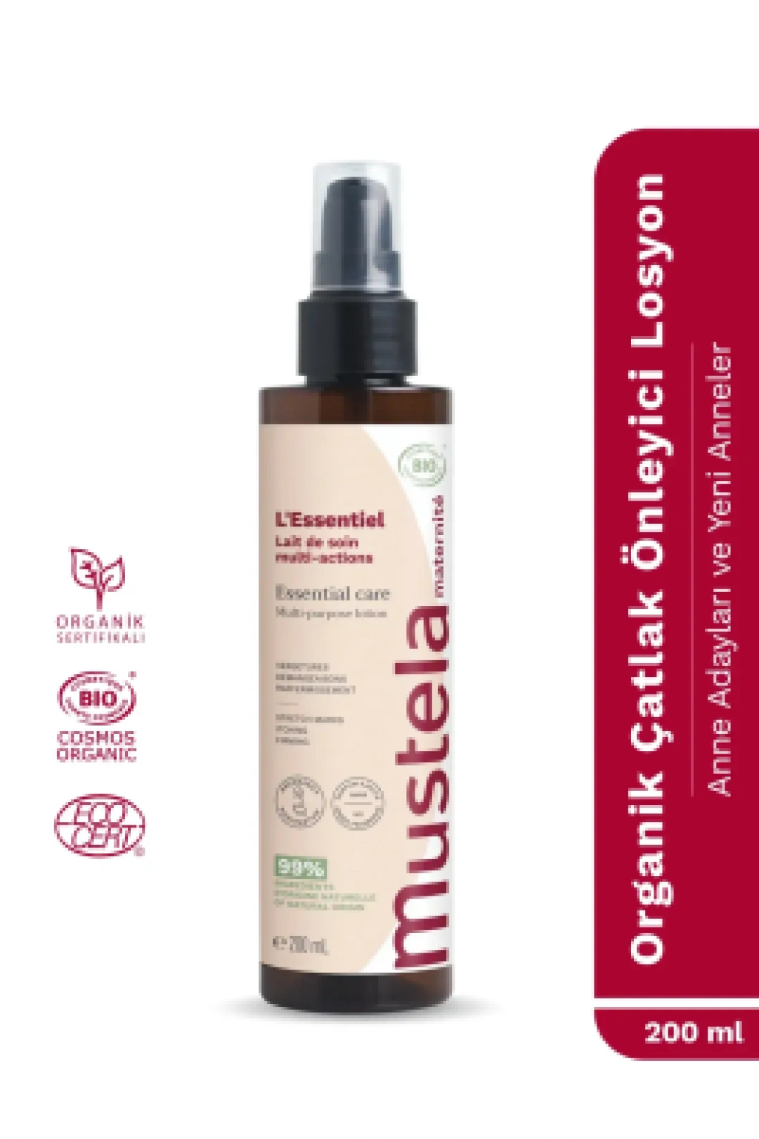 Mustela Maternite Essential Care Multi-Purpose Losyon - Çok Amaçlı Temel Bakım Losyonu - 200 ml