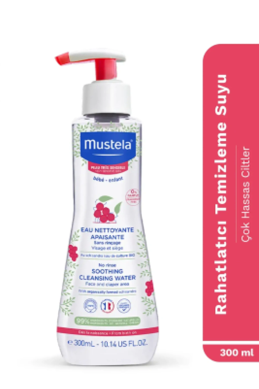 Mustela No Rinse Soothing Cleansing Water 300 ml Hassas Ciltler İçin Temizleme Suyu