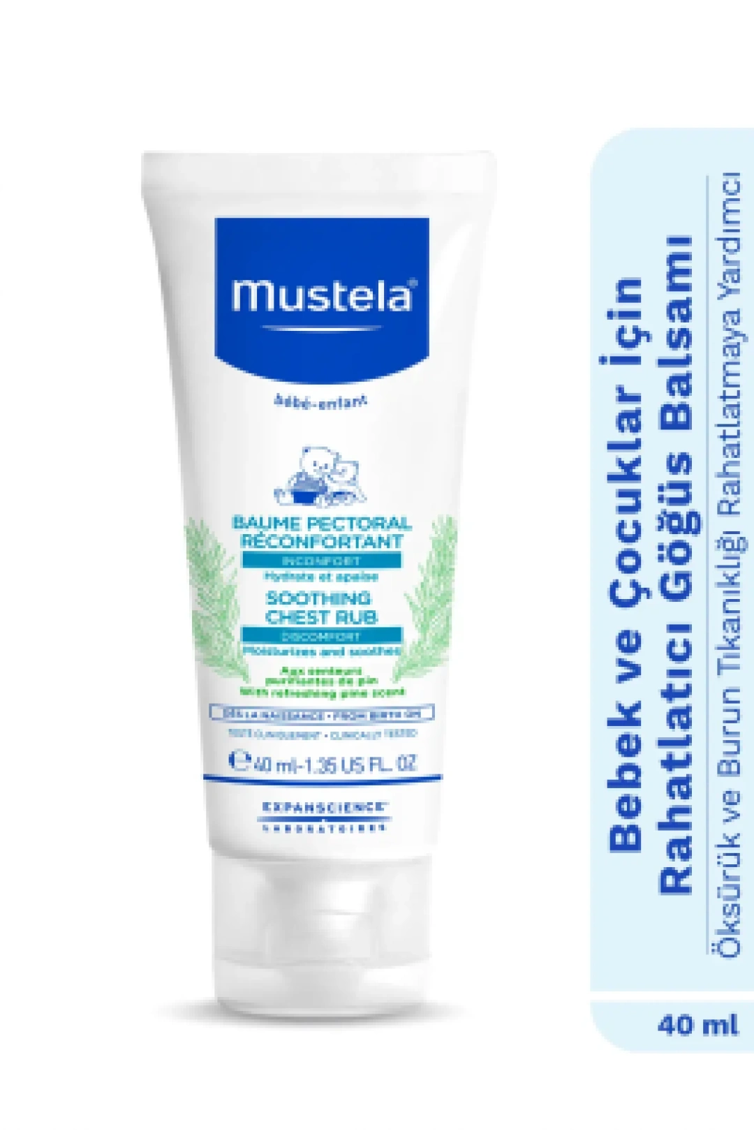 Mustela Soothing Chest Rub 40ml Rahatlatıcı Göğüs Balsamı