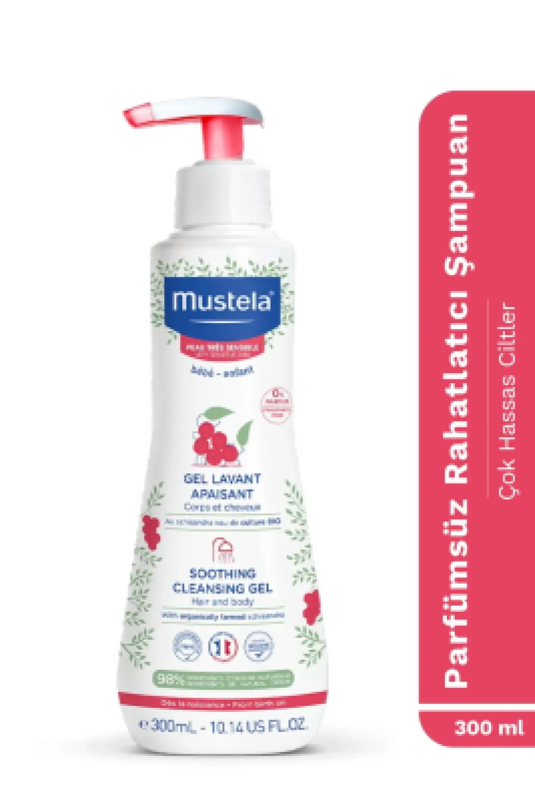 Mustela Soothing Cleansing Gel 300 ml Çok Hassas Ciltler İçin Temizleme Jeli